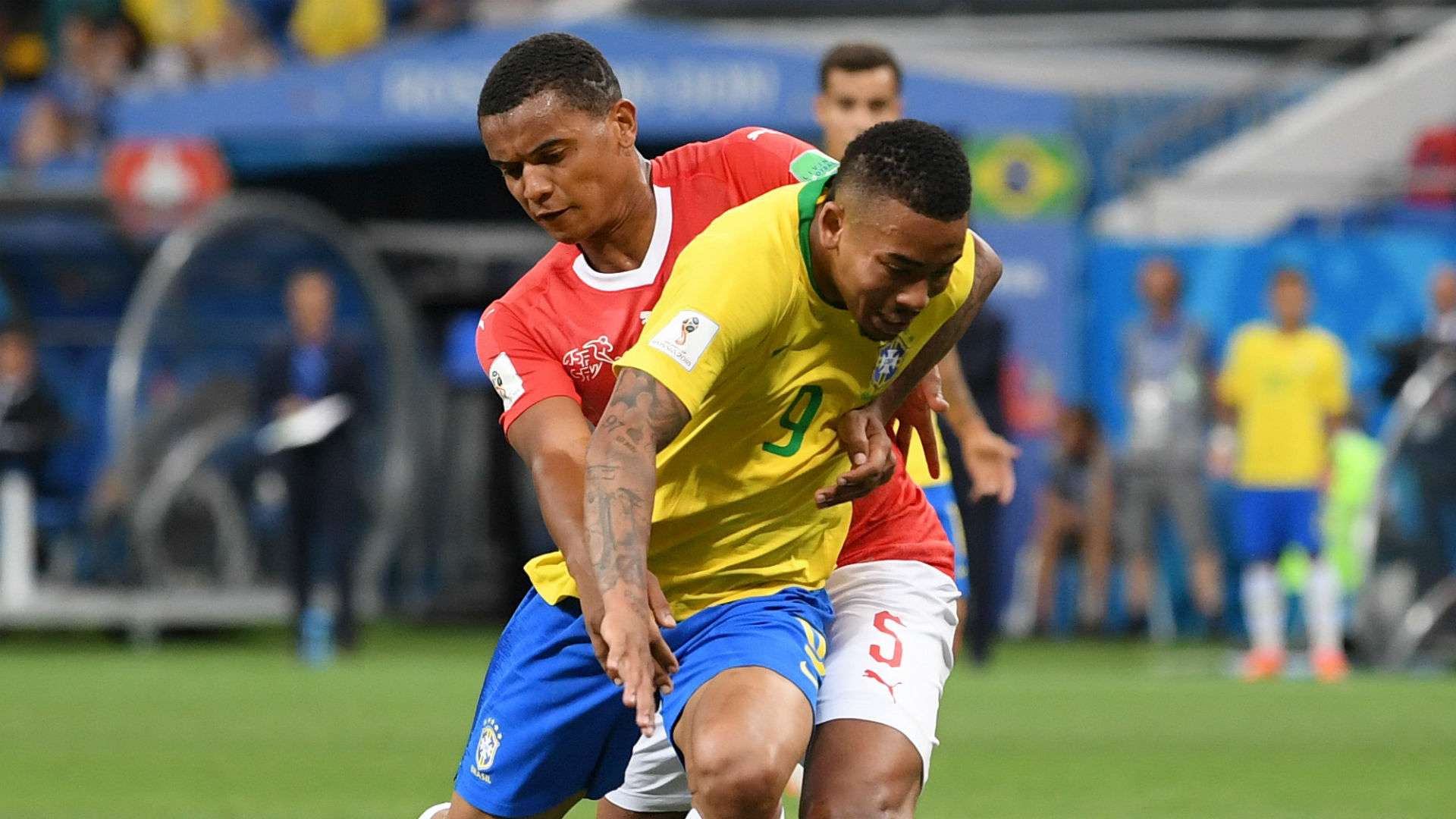 Gabriel Jesus Brazil Manuel Akanji Switzerland World Cup 2018