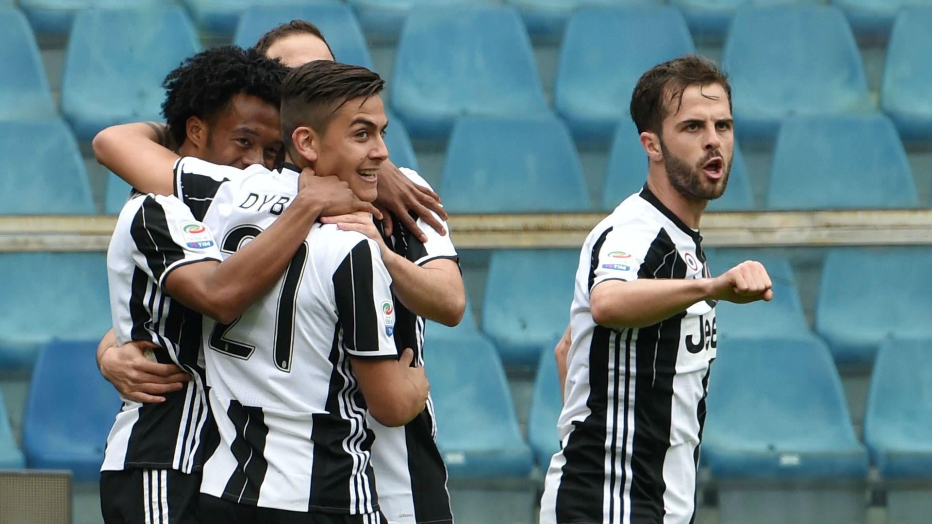 Juventus celebrating Sampdoria Juventus Serie A