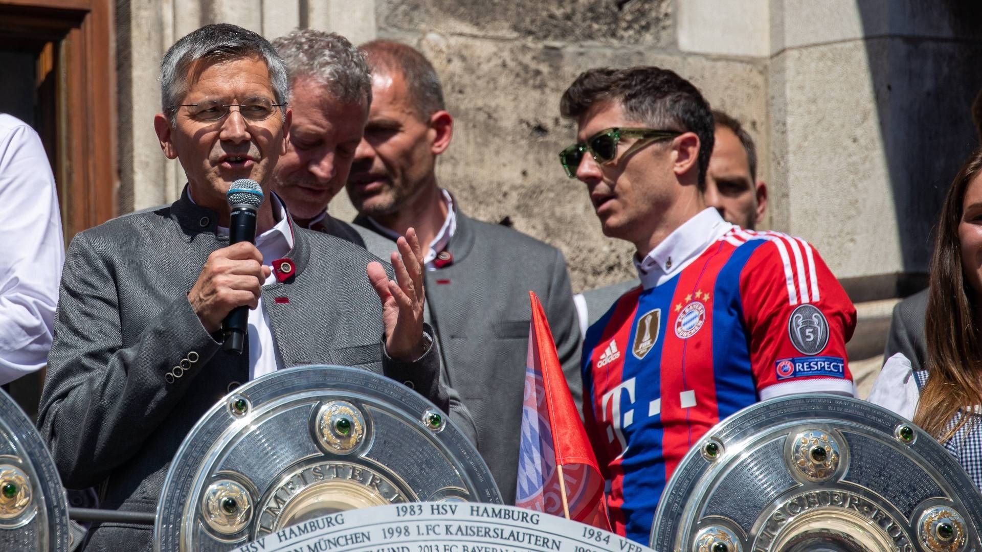 GER ONLY Robert Lewandowski Herbert Hainer