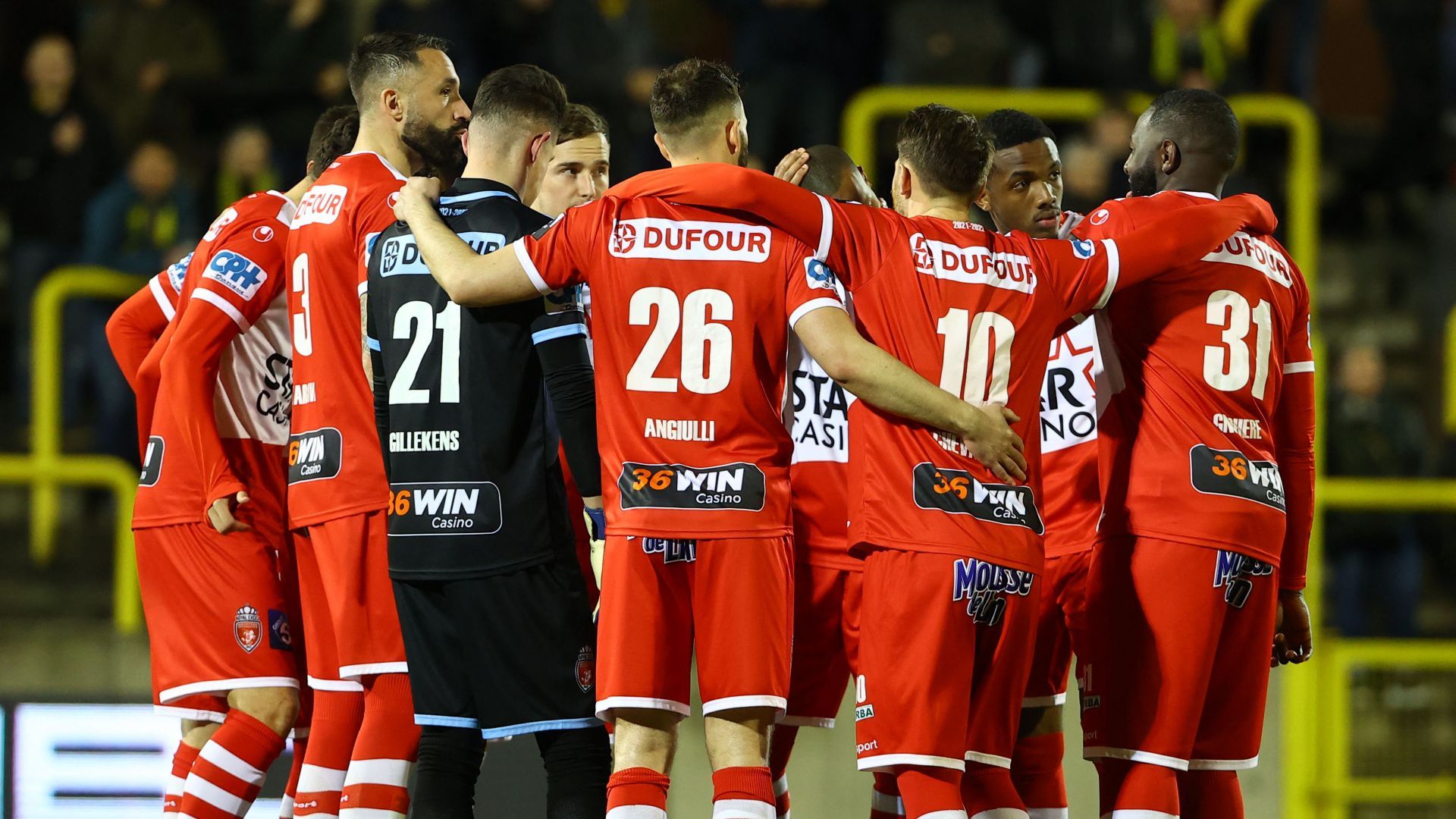 Mouscron players Mouscron