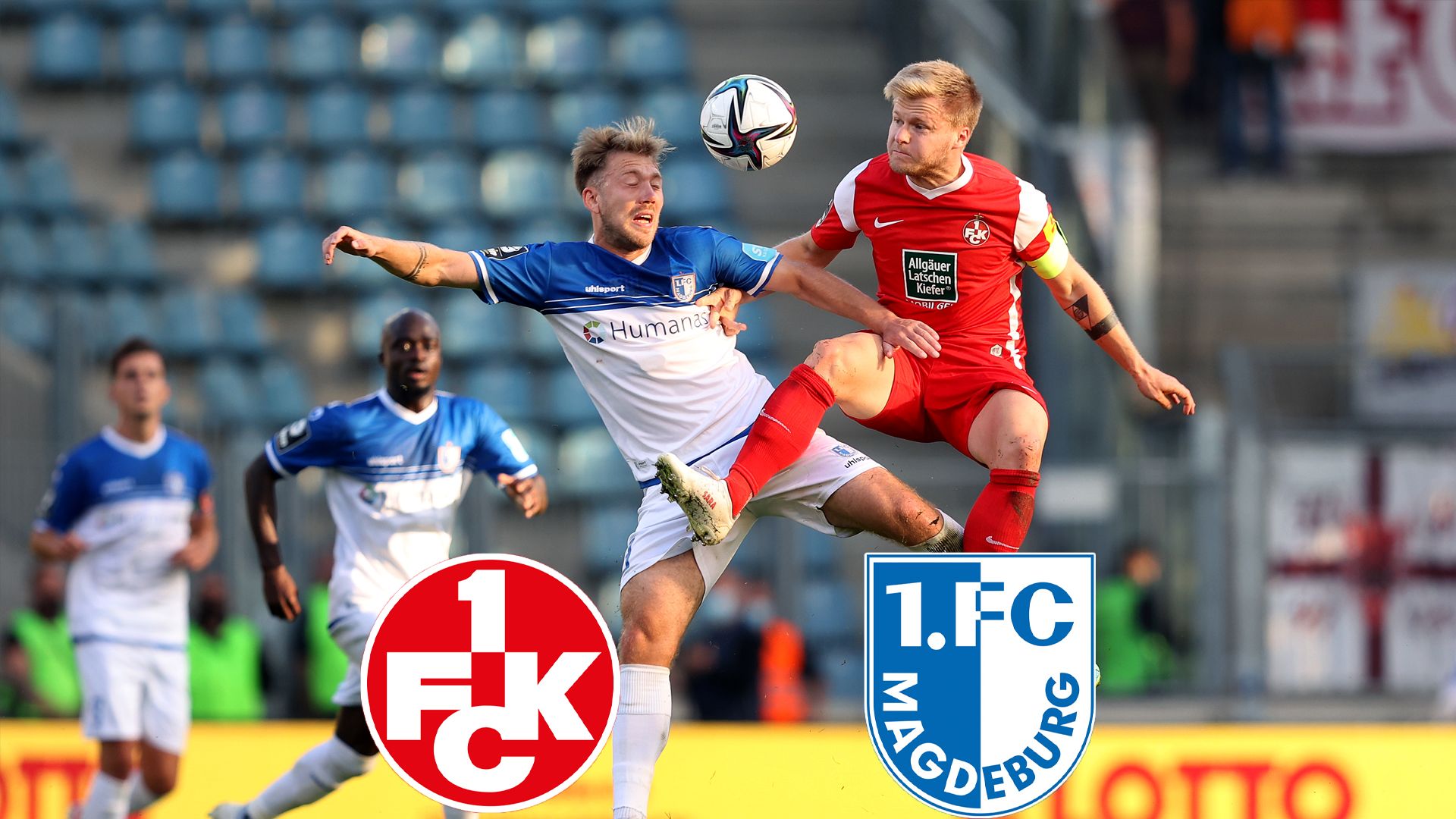 1. FC Kaiserlautern Magdeburg Duell um den Ball 3. Liga 2022