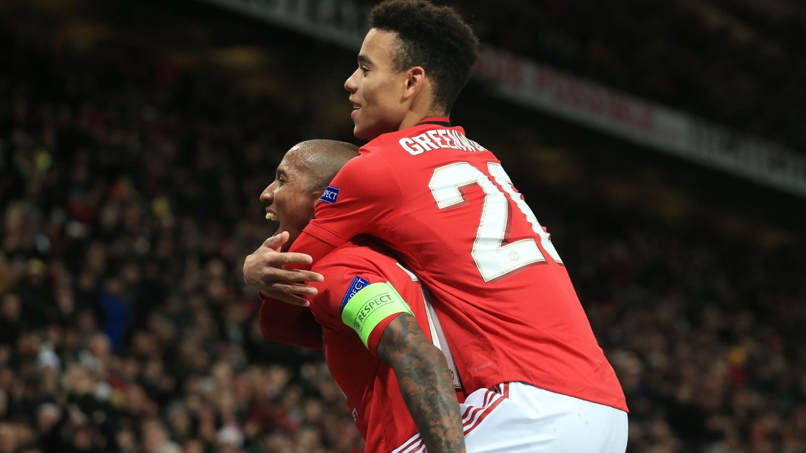 Mason Greenwood Ashley Young Manchester United