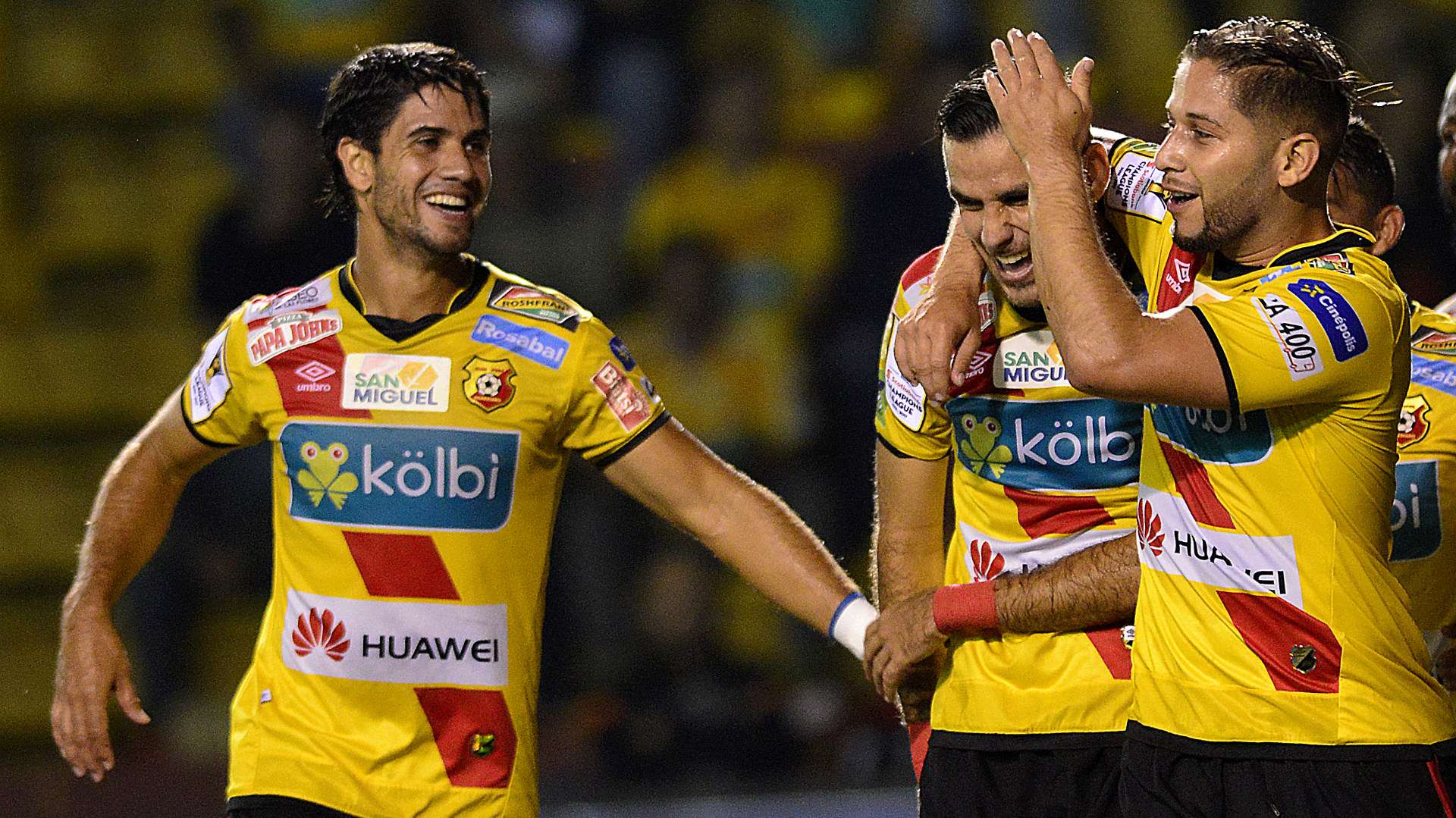 Pablo Salazar, Yendrick Ruiz, Elias Aguilar Herediano CONCACAF Champions League 09152016