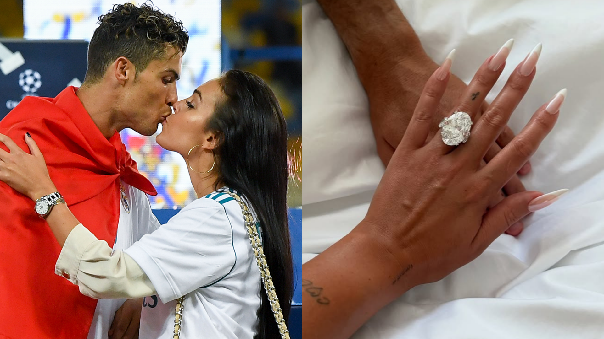 Cristiano Ronaldo spared no expense! Staggering cost of Georgina Rodriguez's HUGE diamond engagement ring revealed | Goal.com UK