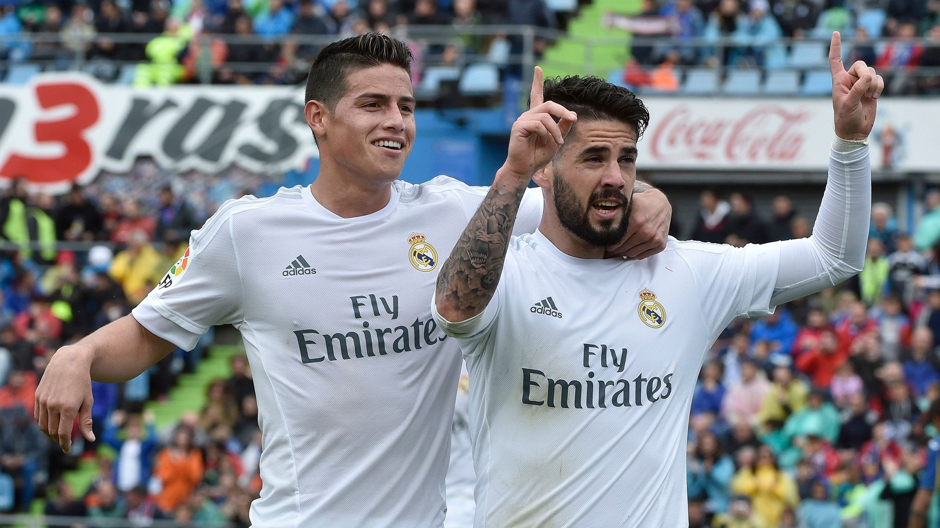 Isco Alarcon James Rodriguez Getafe Real Madrid 160416