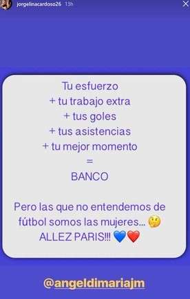 Captura Jorgelina Cardoso Angel Di Maria 15022018