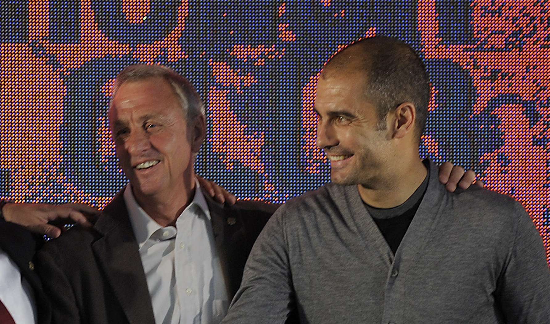 Johan Cruyff and Pep Guardiola