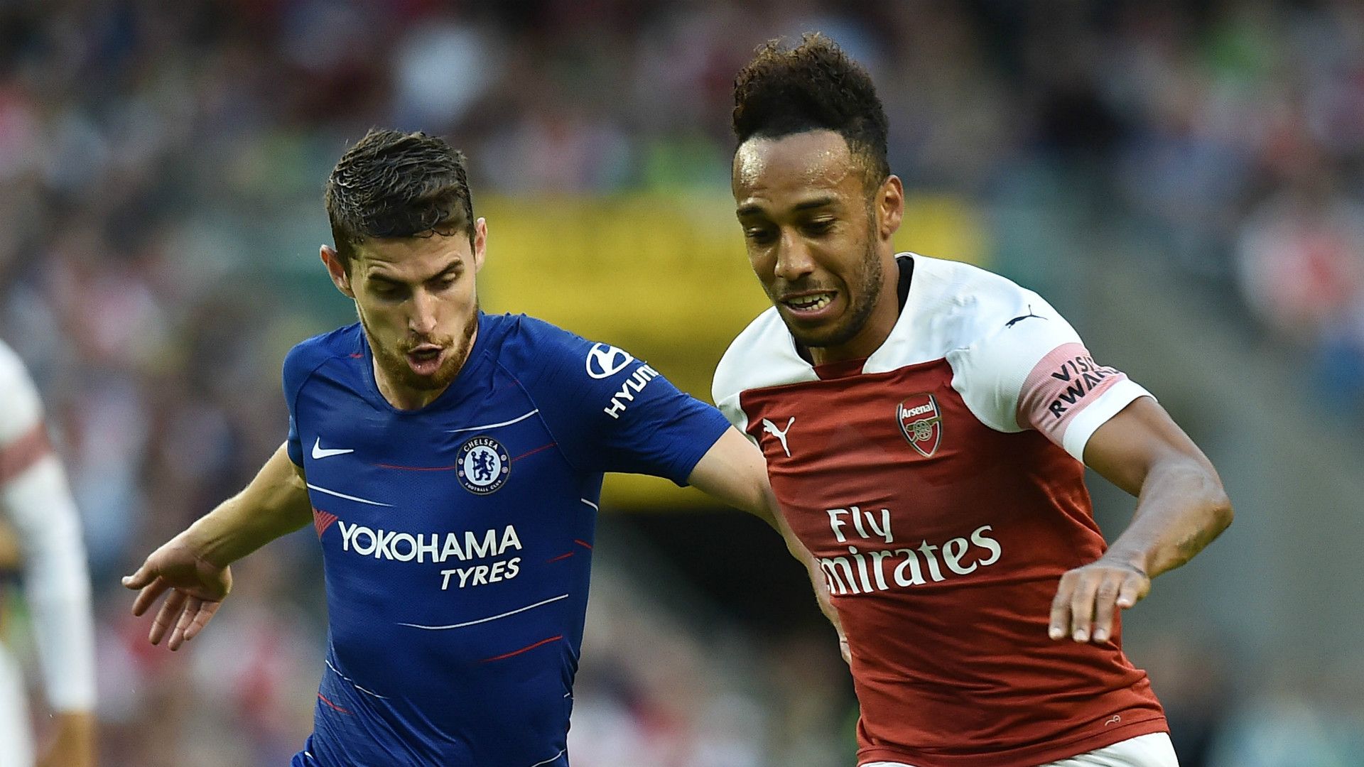 Jorginho Pierre-Emerick Aubameyang Chelsea Arsenal 2018-19