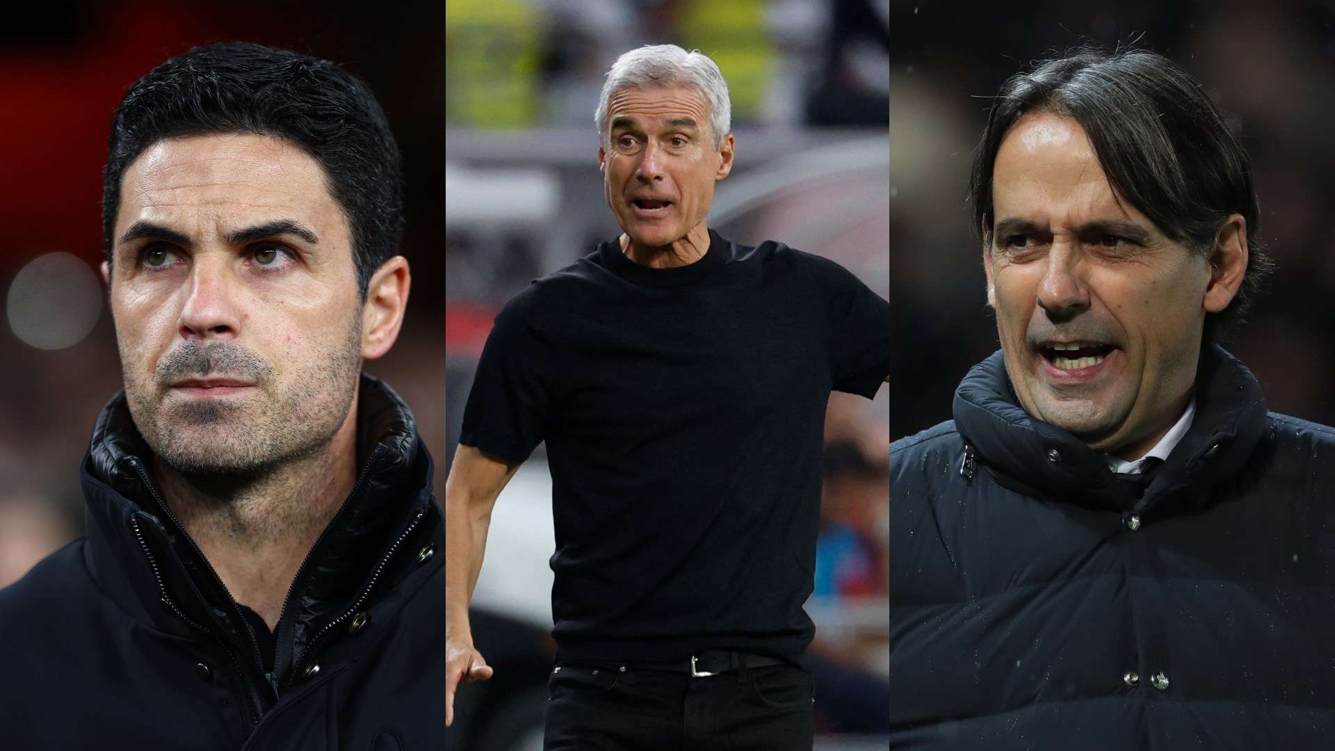 mikel arteta - luis castro - Simone Inzaghi