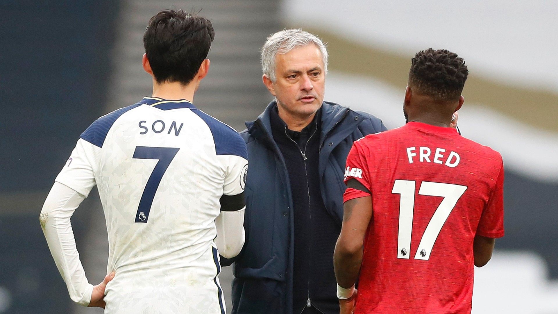 Jose Mourinho Son Heung-min Fred Tottenham vs Man Utd Premier League 2020-21