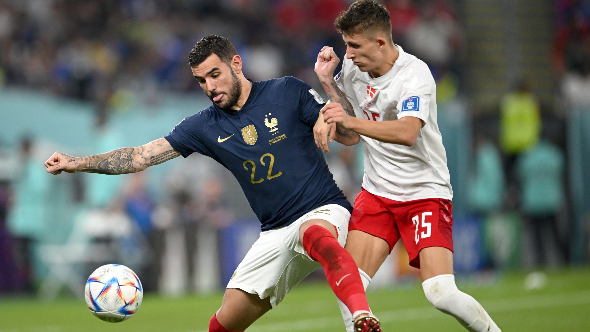 Theo Hernandez France Denmark World Cup 26112022