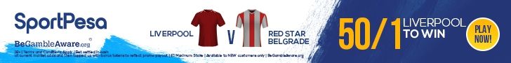 SportPesa new customer offer Liverpool v Red Star