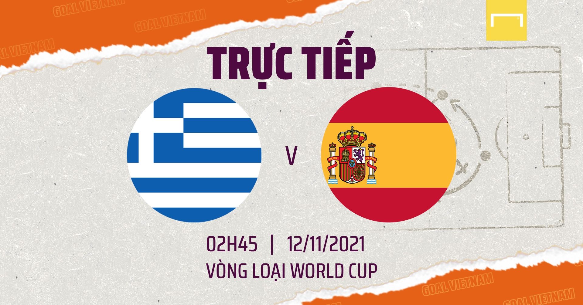 Live Greece vs Spain 2022 WCQ GFX