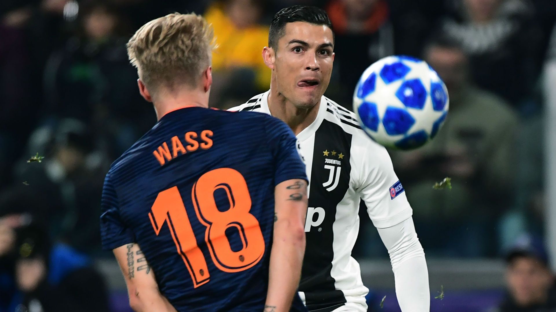 Wass Cristiano Ronaldo Juventus Valencia Champions League