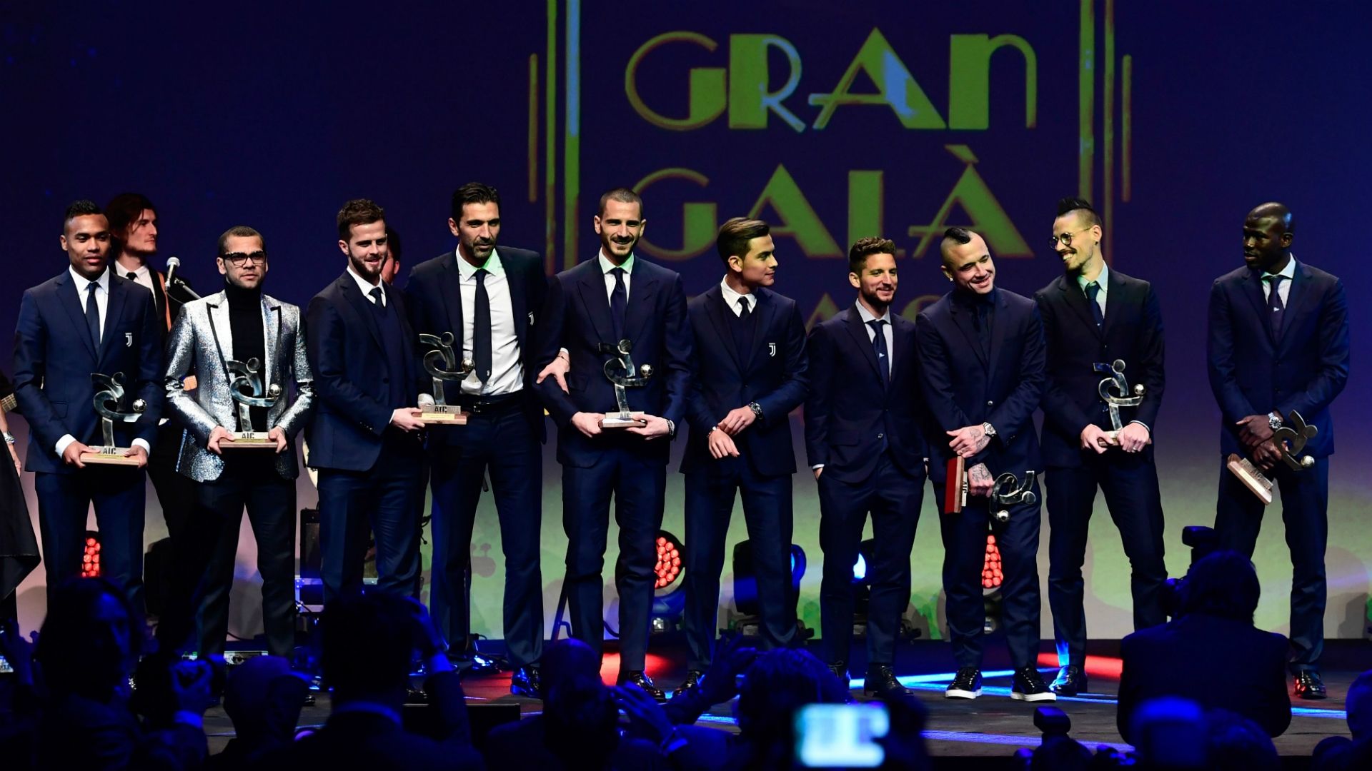 Once ideal Calcio Italiano Ceremonio de premiacion 27112017