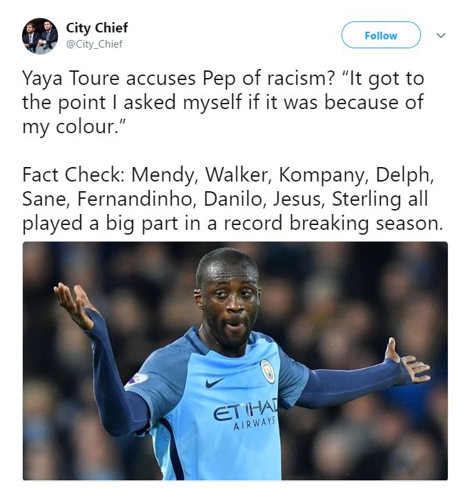 Reactions Yaya Toure Pep Guardiola