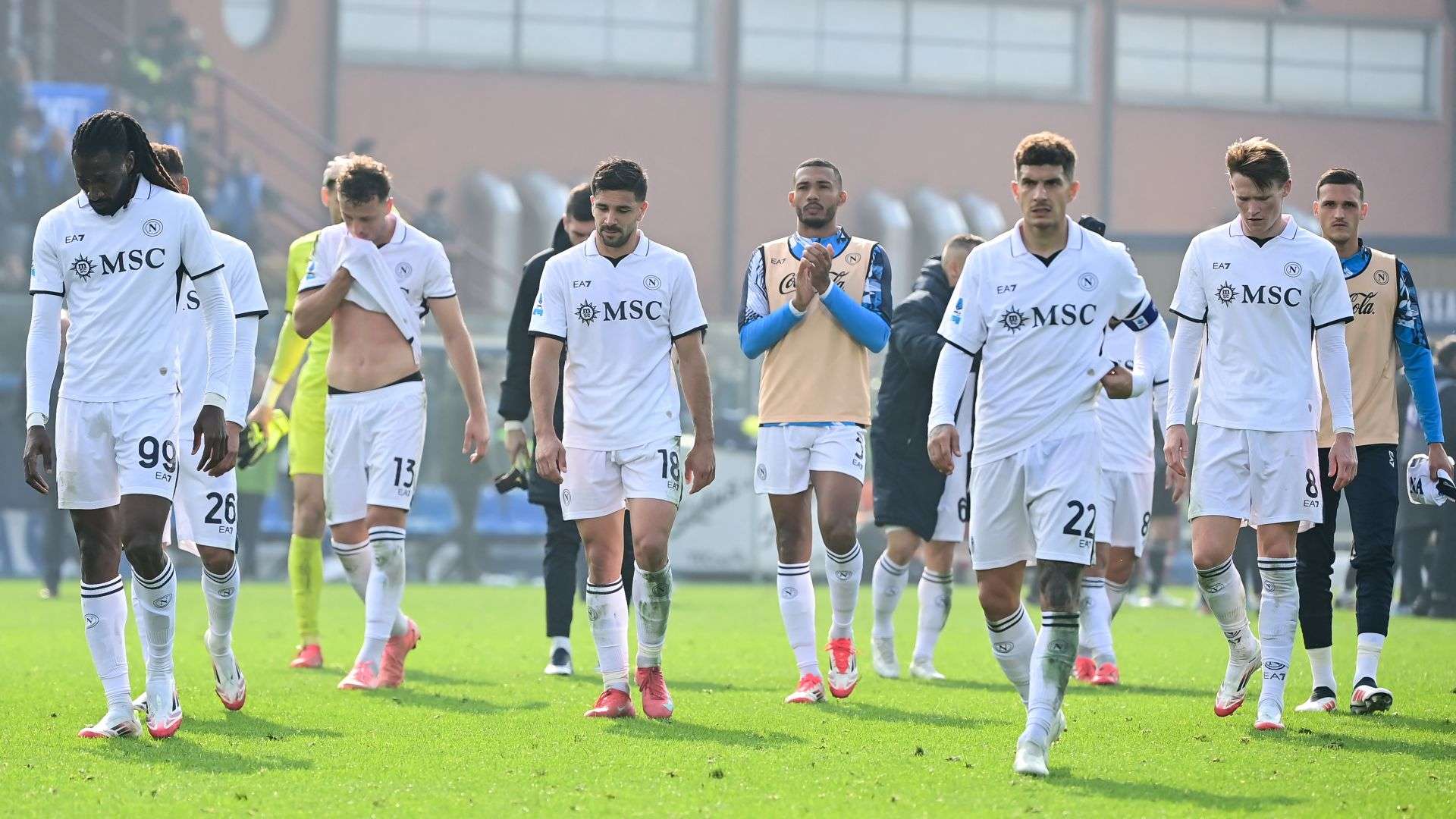 Napoli players Como Napoli Serie A