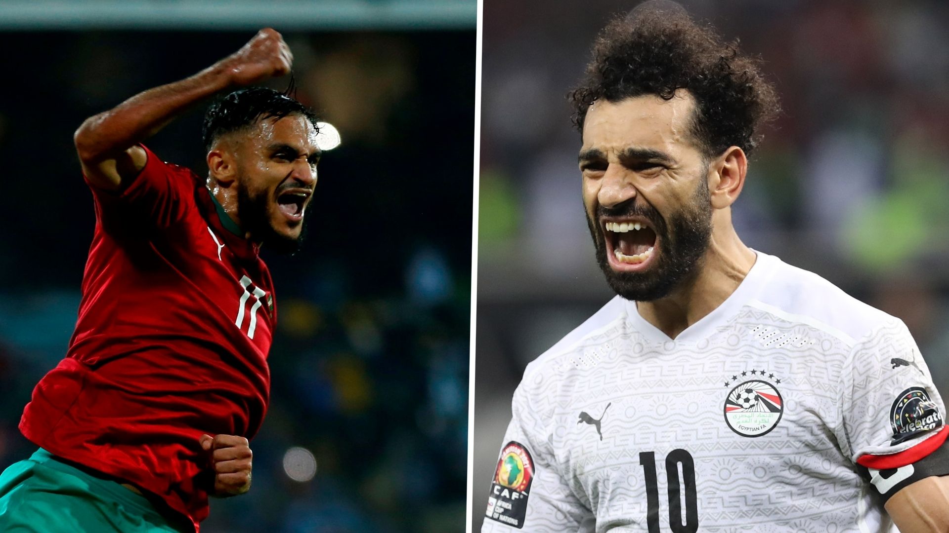 Morocco's Sofiane Boufal, Egypt's Mohamed Salah