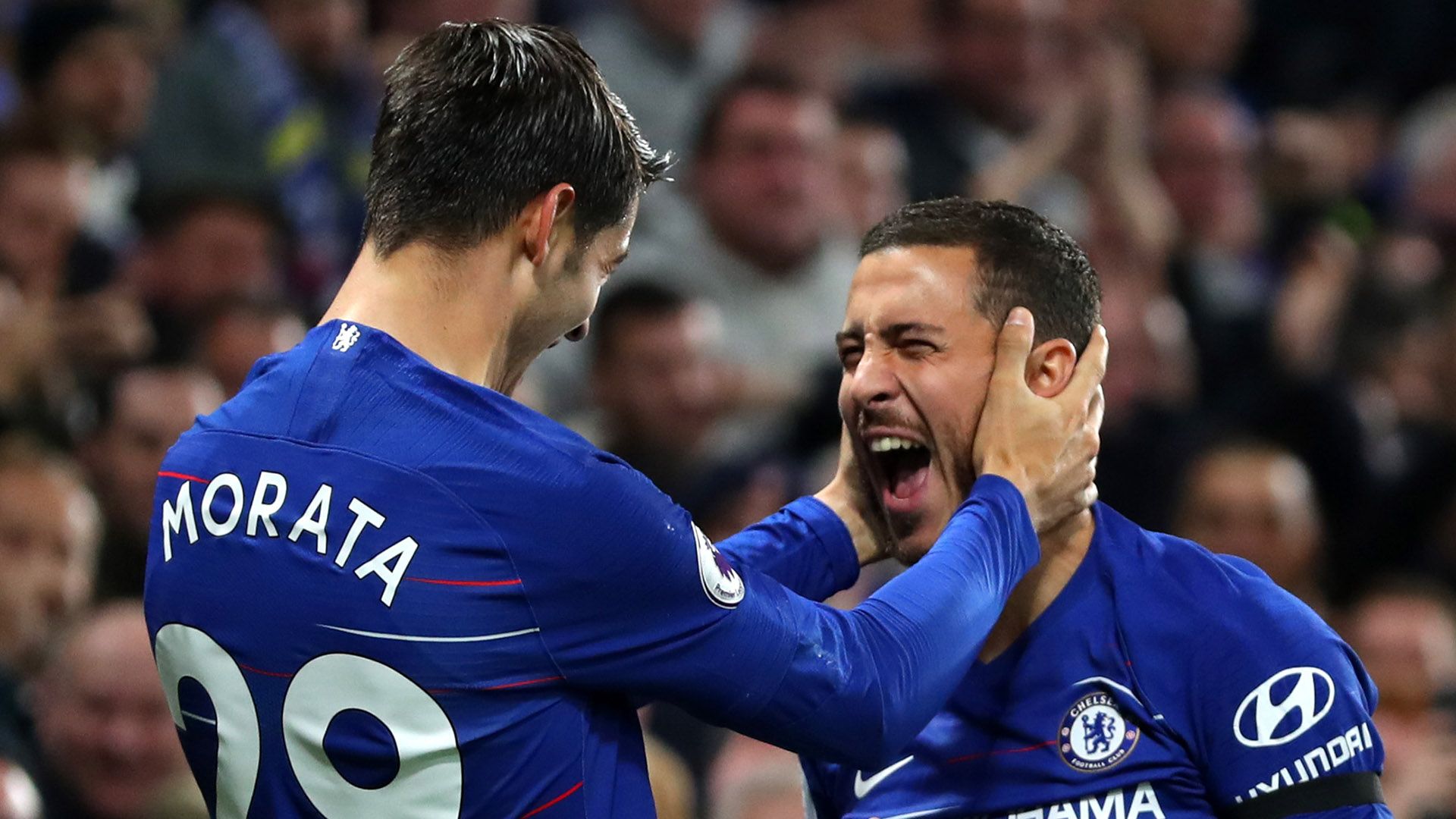Alvaro Morata Eden Hazard Chelsea 2018