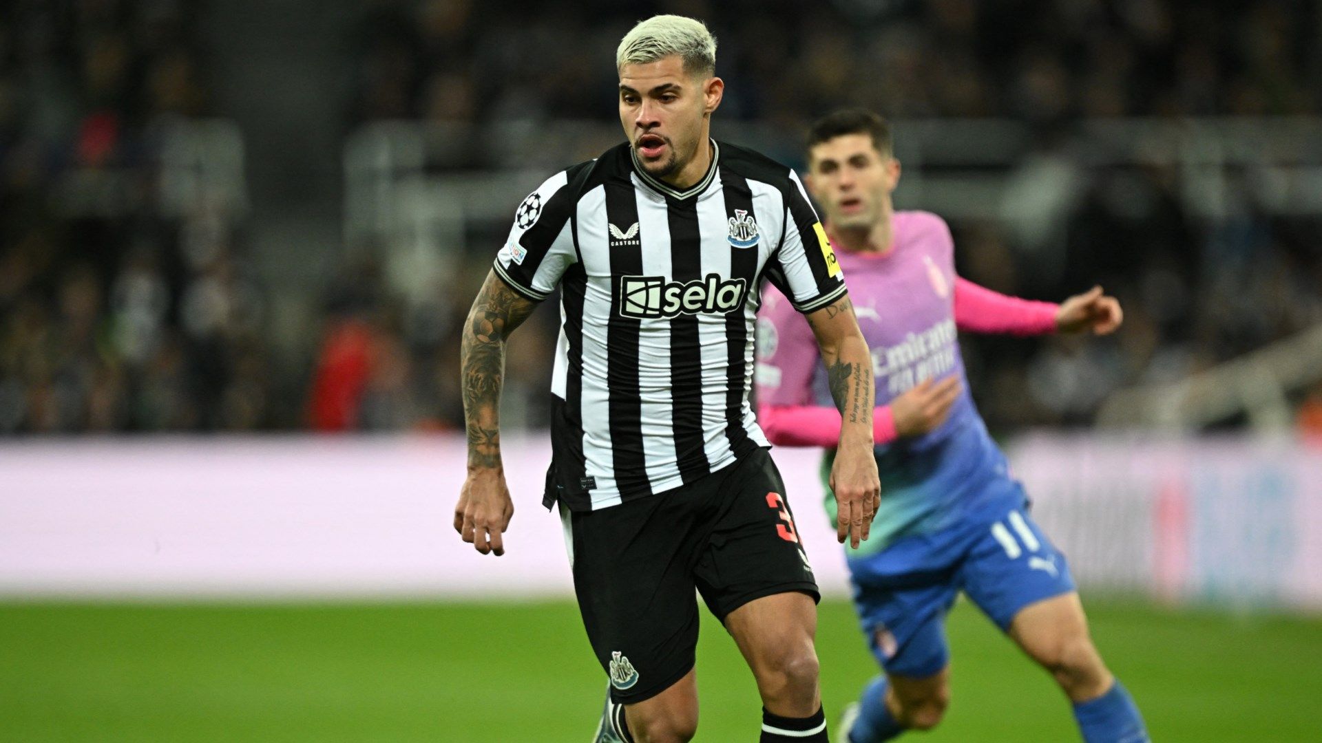 Bruno Guimaraes Newcastle AC Milan 2023-24 Champions League