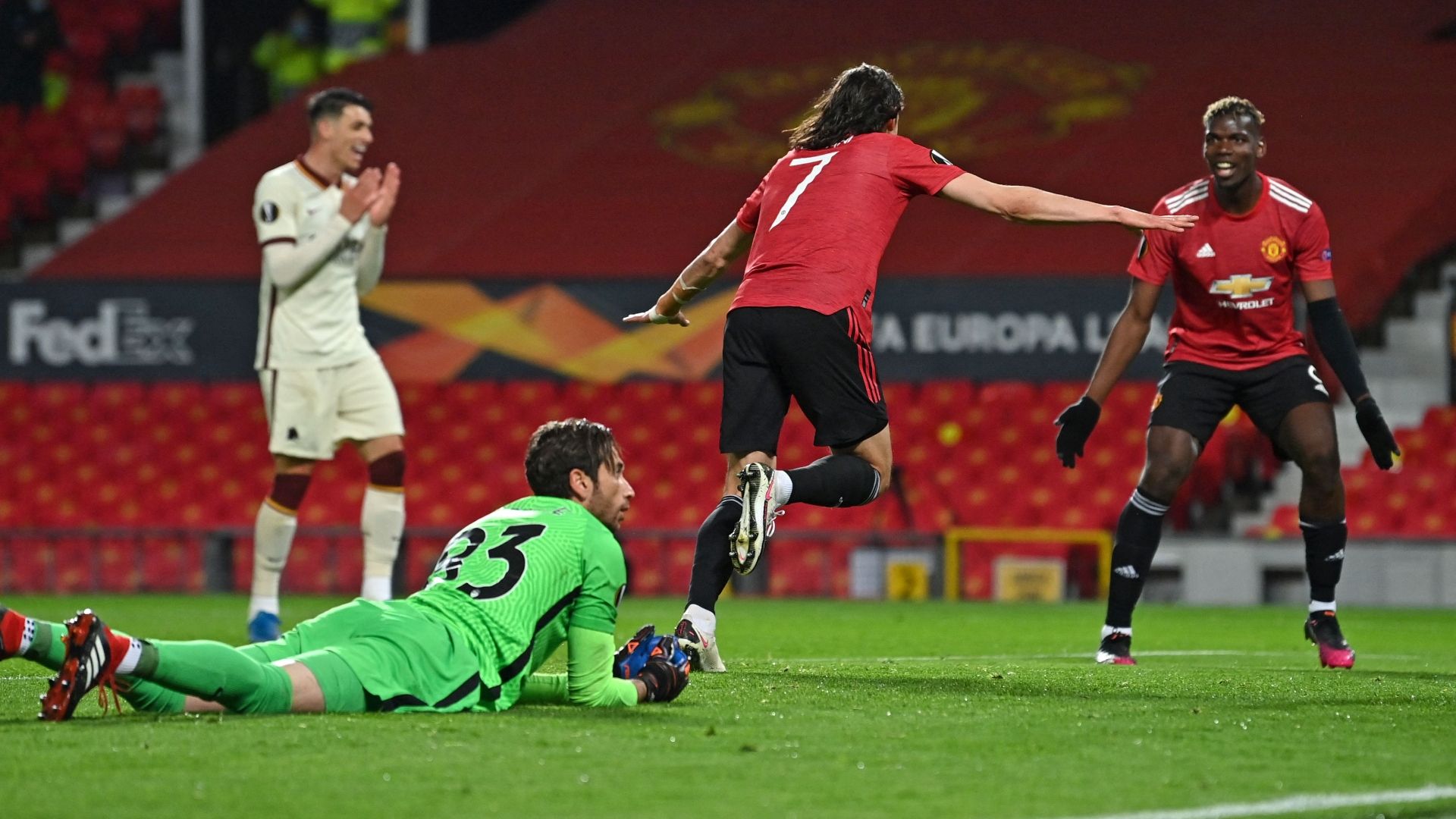 Cavani Manchester United Roma Europa League