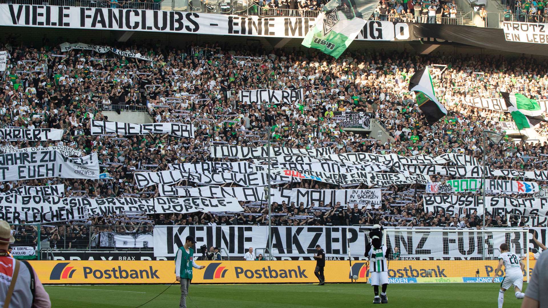 banner rb leipzig mönchengladbach fans