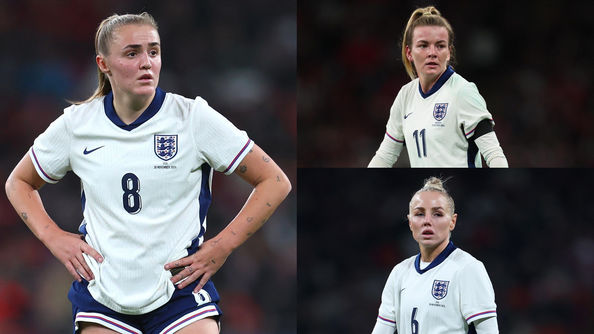 Georgia Stanway Lauren Hemp Alex Greenwood England women split
