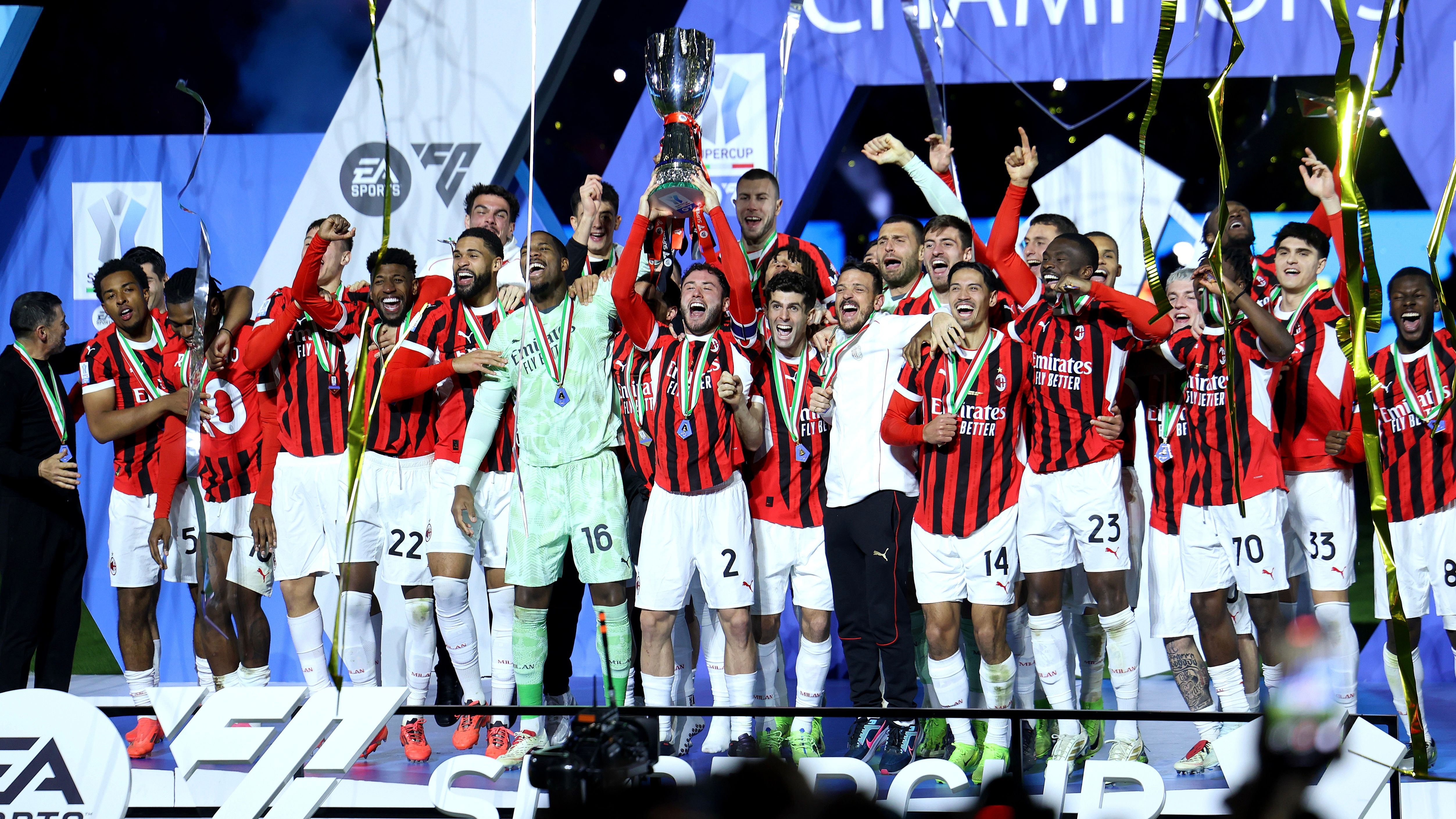 ラインデルス　ACミラン　24/25　ホーム　スーペルコッパ決勝仕様 ラインデルス ACミラン 24/25 ホーム スーペルコッパ決勝仕様