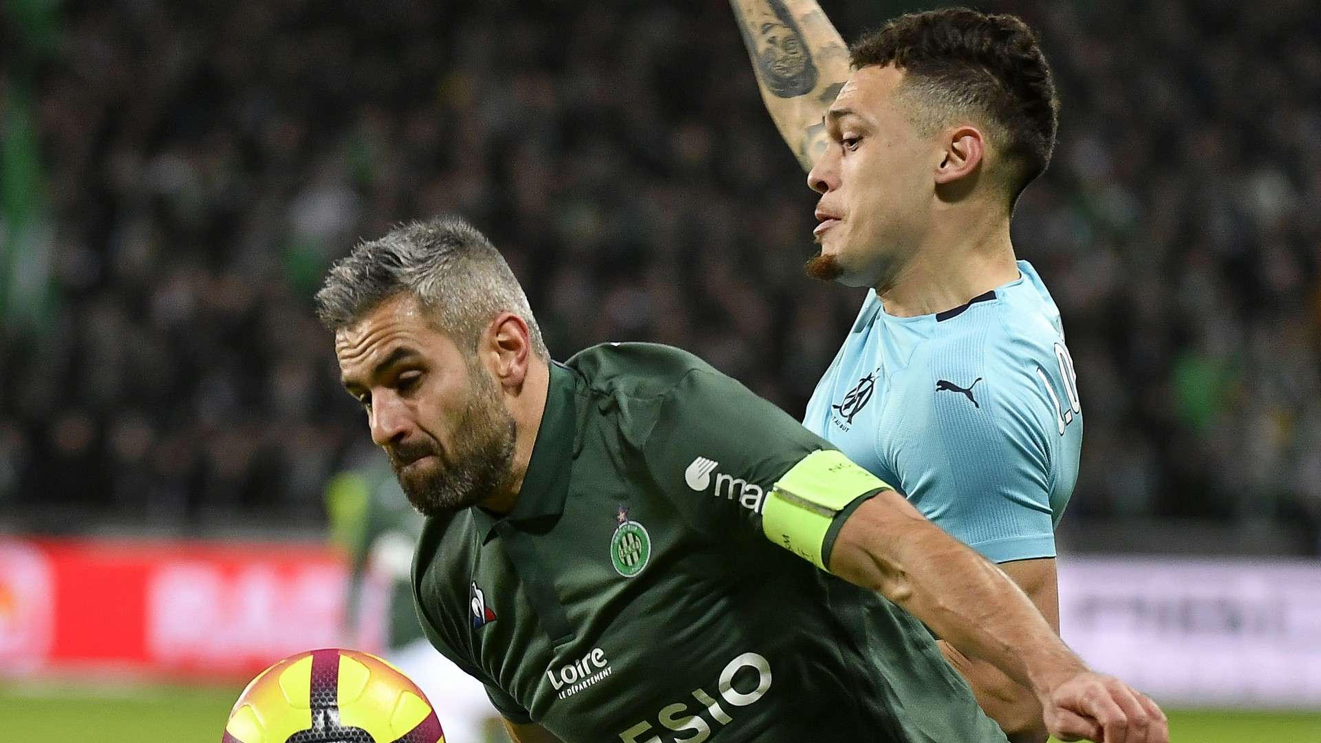 Loic Perrin Lucas Ocampos Saint-Etienne Marseille Ligue 1 16012018