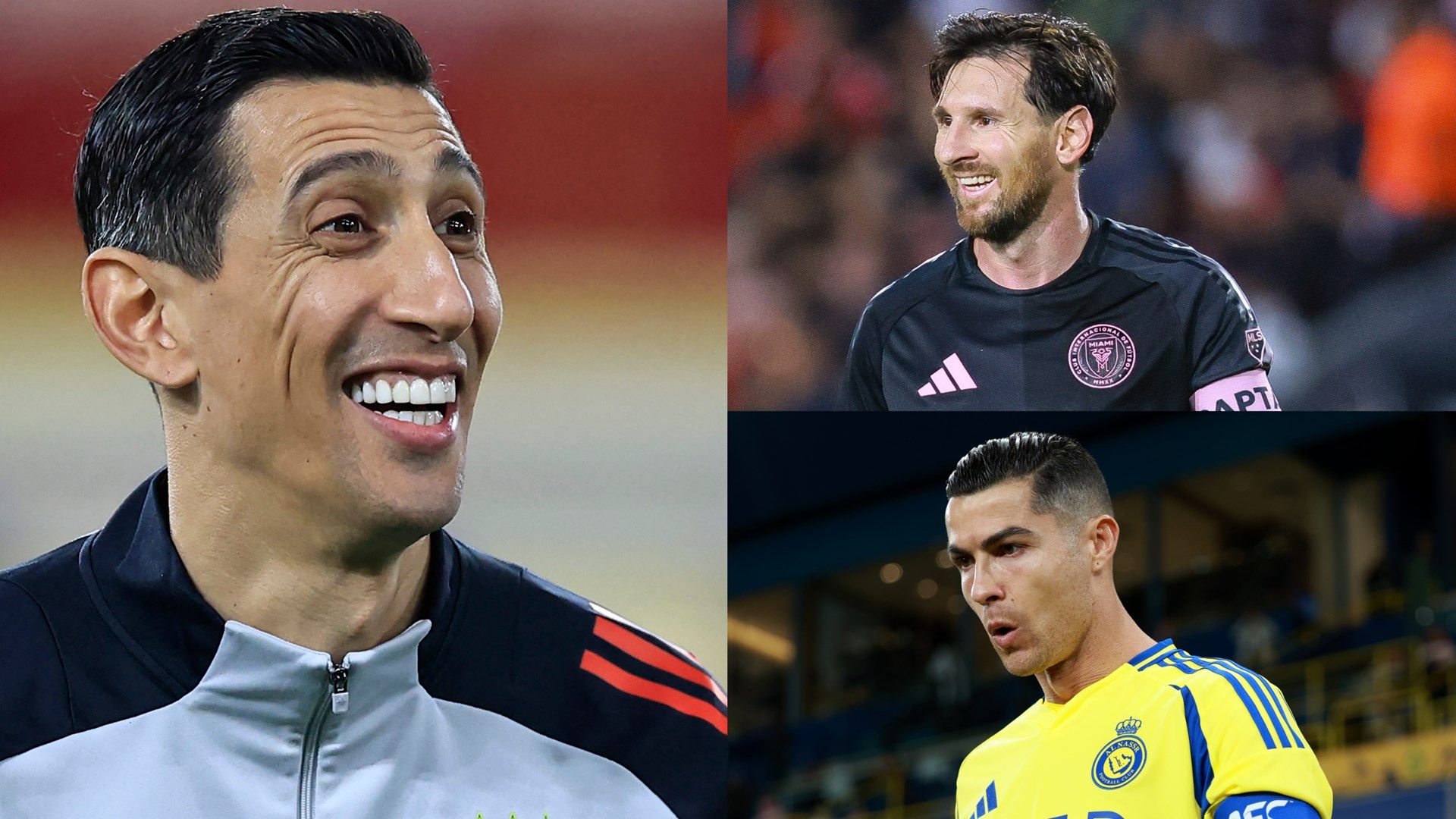 Angel Di Maria Lionel Messi Cristiano Ronaldo