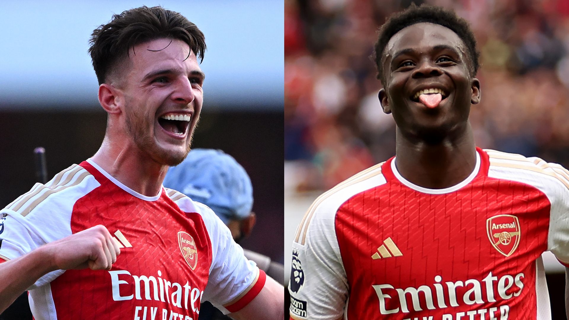 Declan Rice Bukayo Saka Arsenal split 