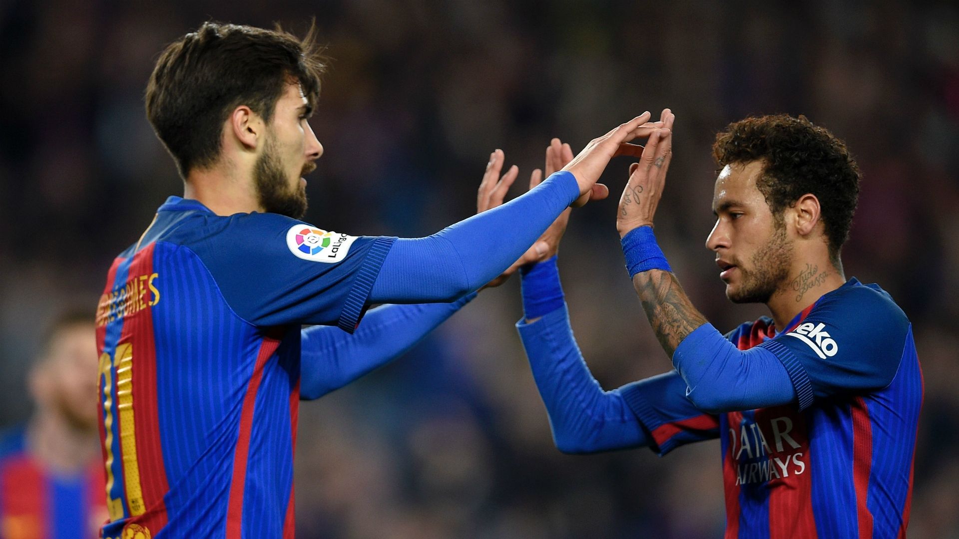 André Gomes Neymar Barcelona Valencia La Liga