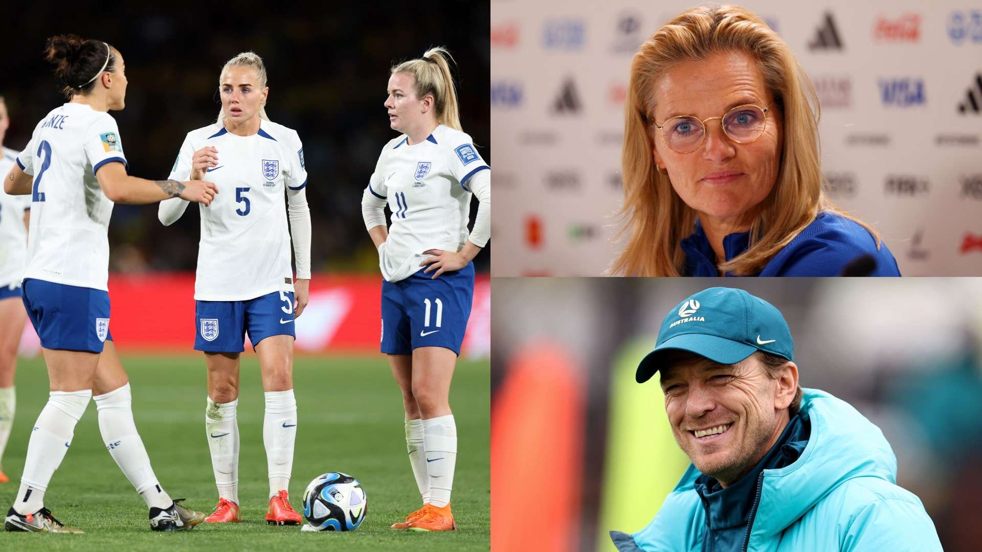 England Sarina Wiegman Tony Gustavsson composite