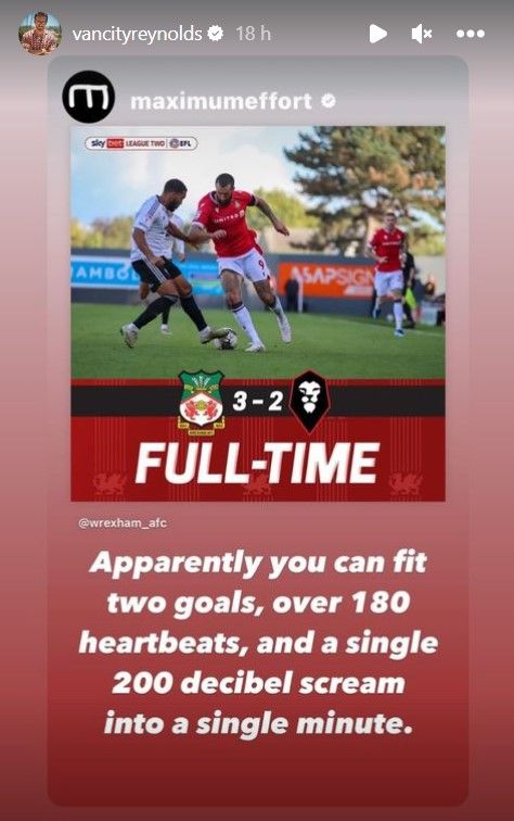 Ryan Reynolds Wrexham Salford 2023-24