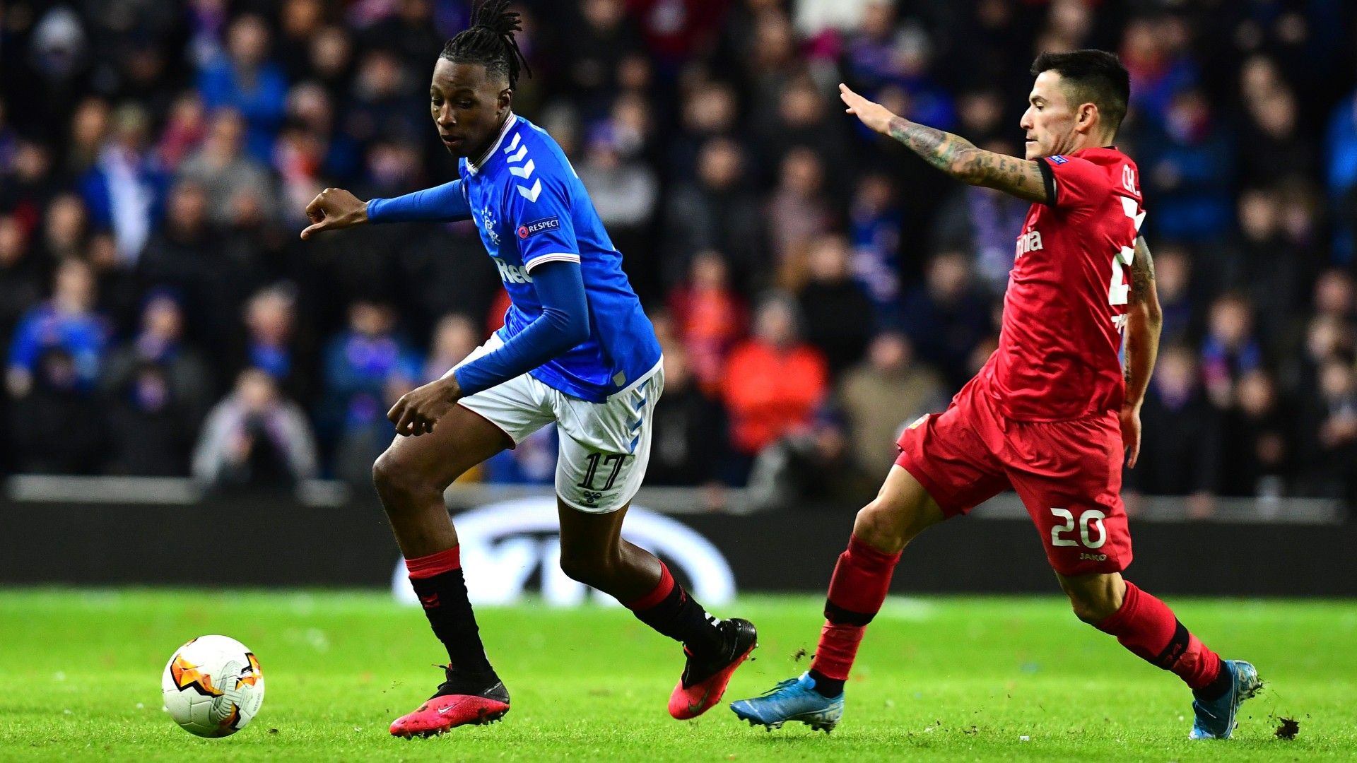 Joseph Ayodele-Aribo Rangers Charles Aránguiz Bayer Leverkusen