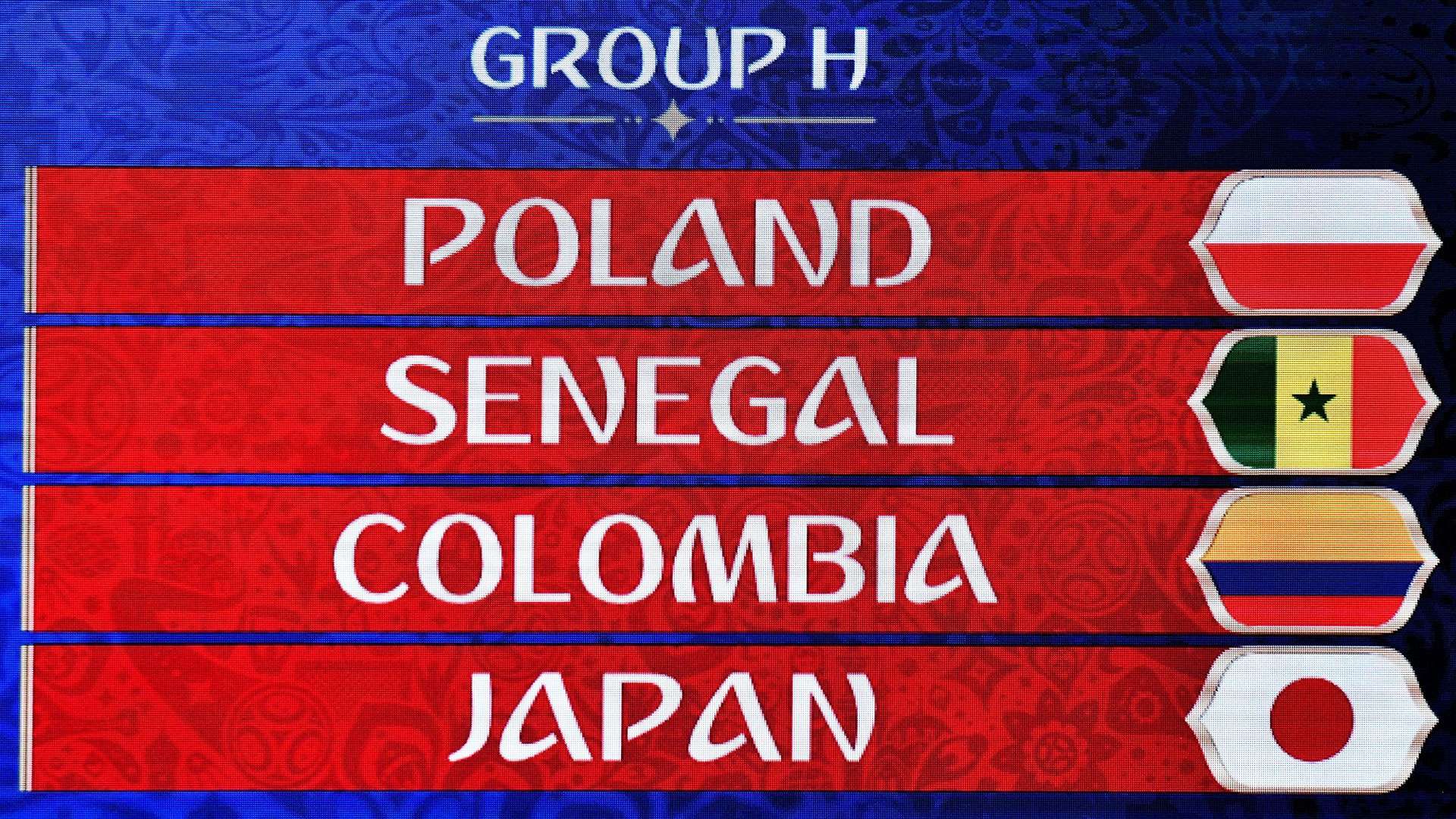 WM 2018 Spielplan Gruppe H Polen Senegal Kolumbien Japan