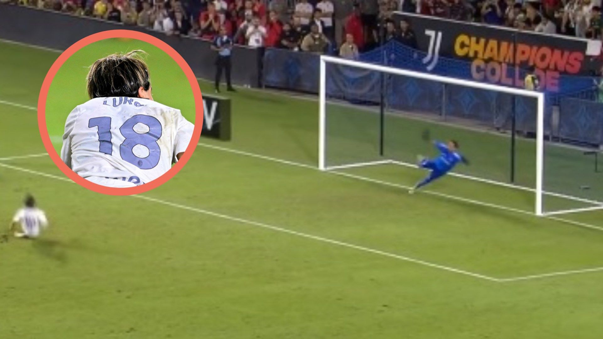 Luka Romero penalty missed Juventus Milan 28072023