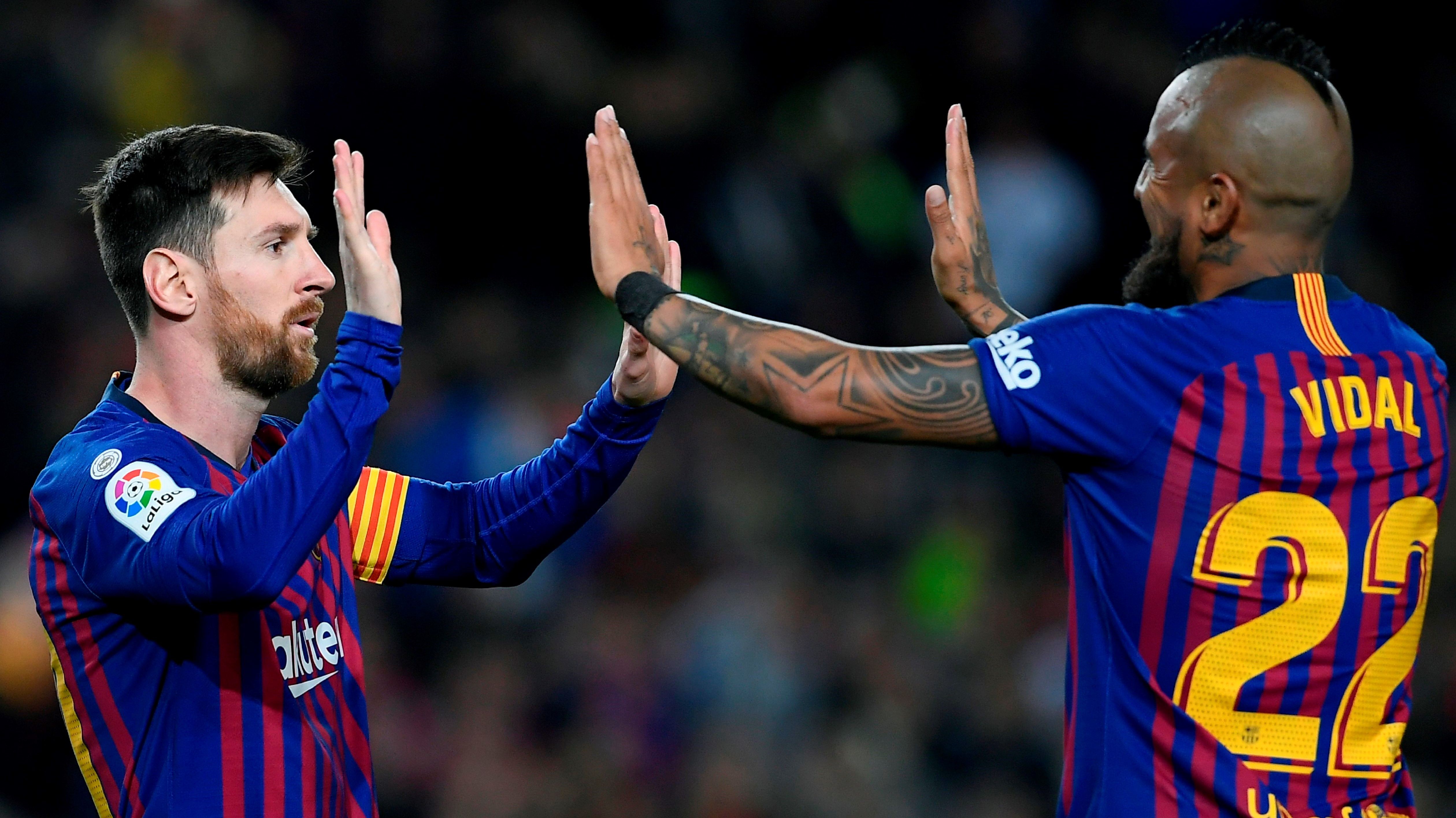Lionel Messi Arturo Vidal Barcelona Rayo Vallecano LaLiga 09032019