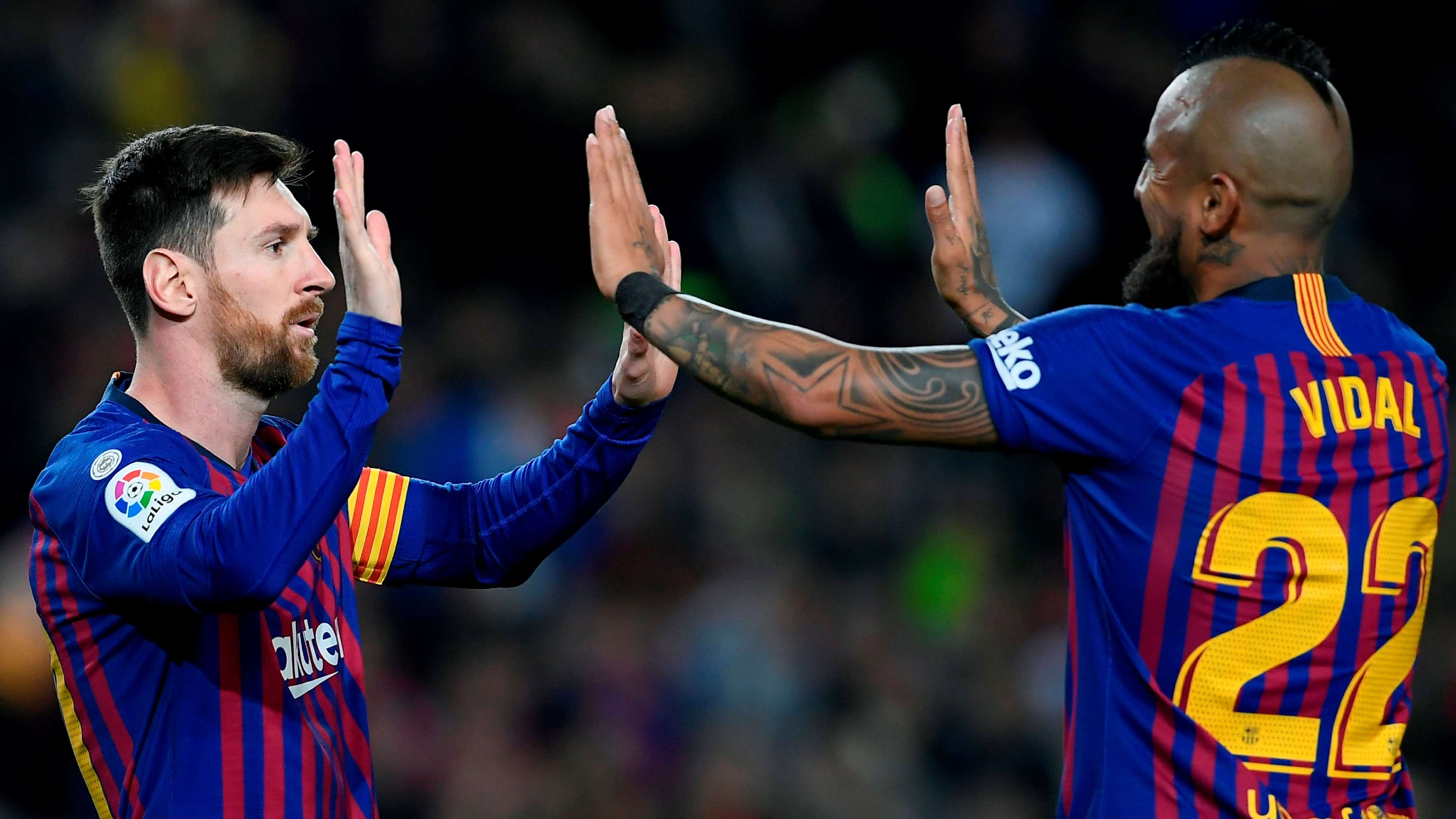Lionel Messi Arturo Vidal Barcelona Rayo Vallecano LaLiga 09032019