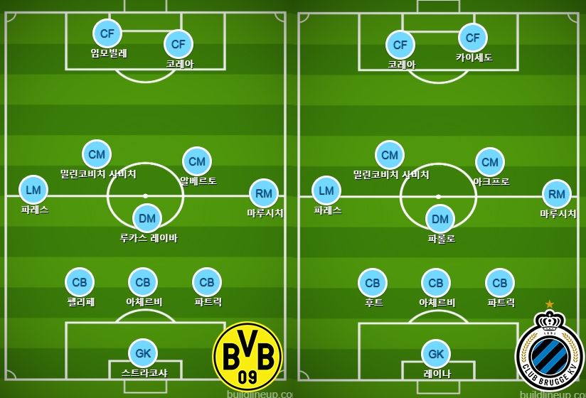 라치오 VS 도르트문트,브뤼헤