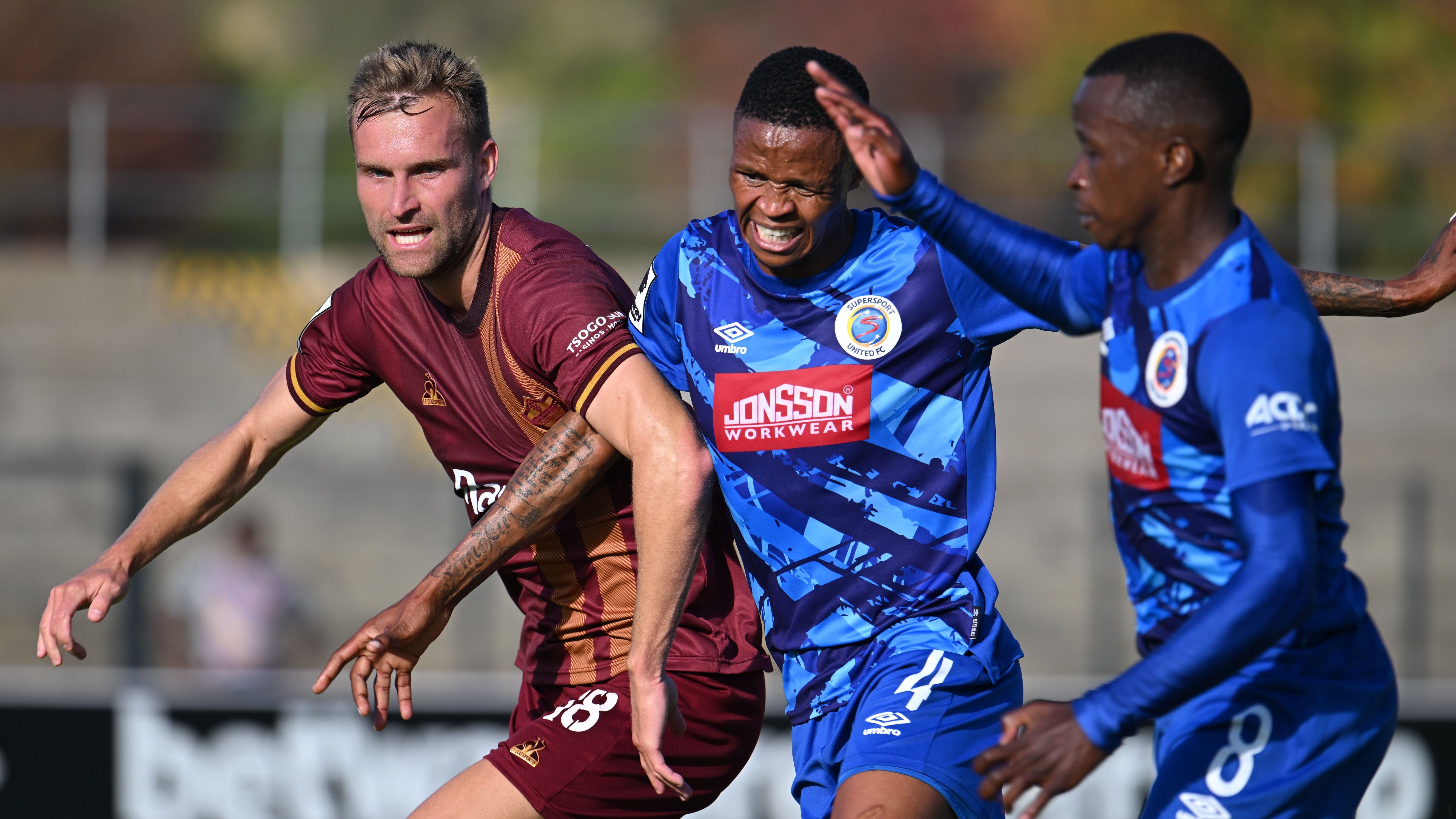 Andre de Jong, Stellenbosch, Pogiso Sanoka, SuperSport United, May 2025