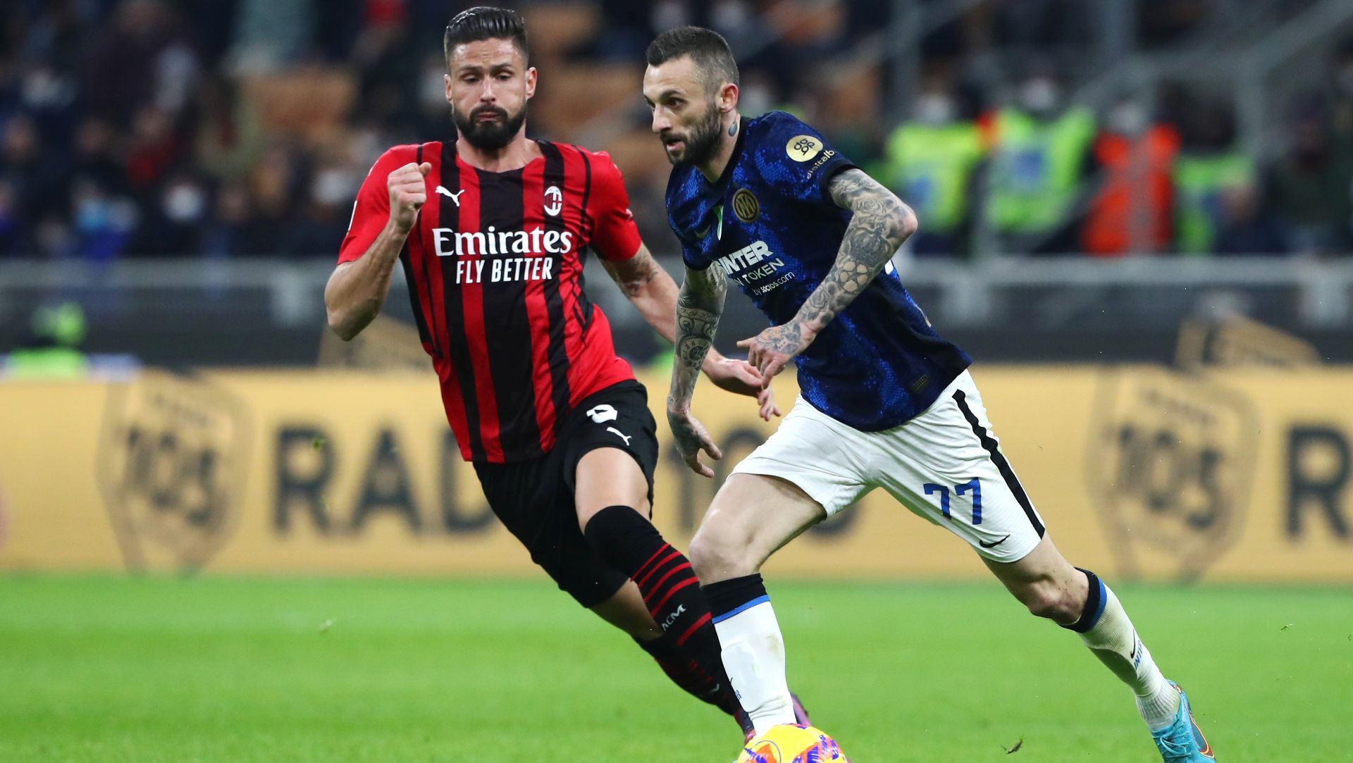 Giroud Brozovic Milan Inter 2022