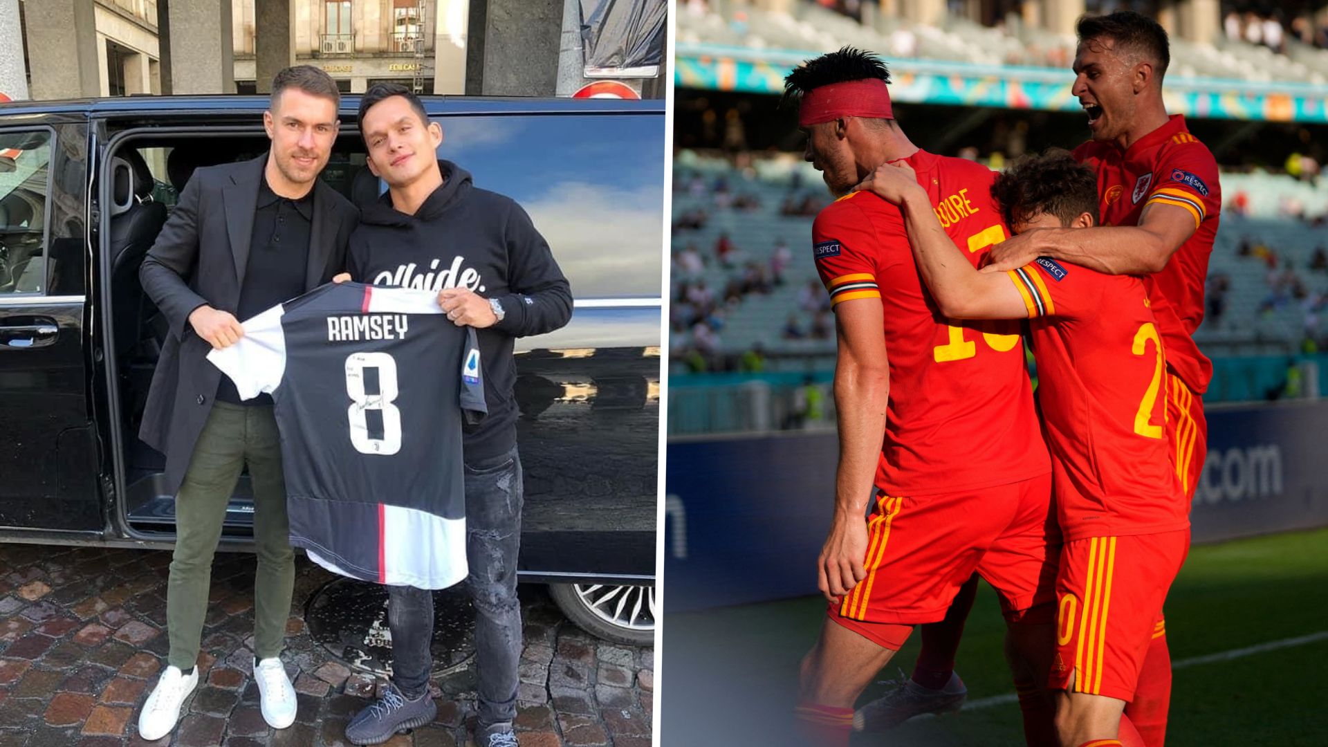 Aaron Ramsey & Mika Chunuonsee - Wales : EURO 2020