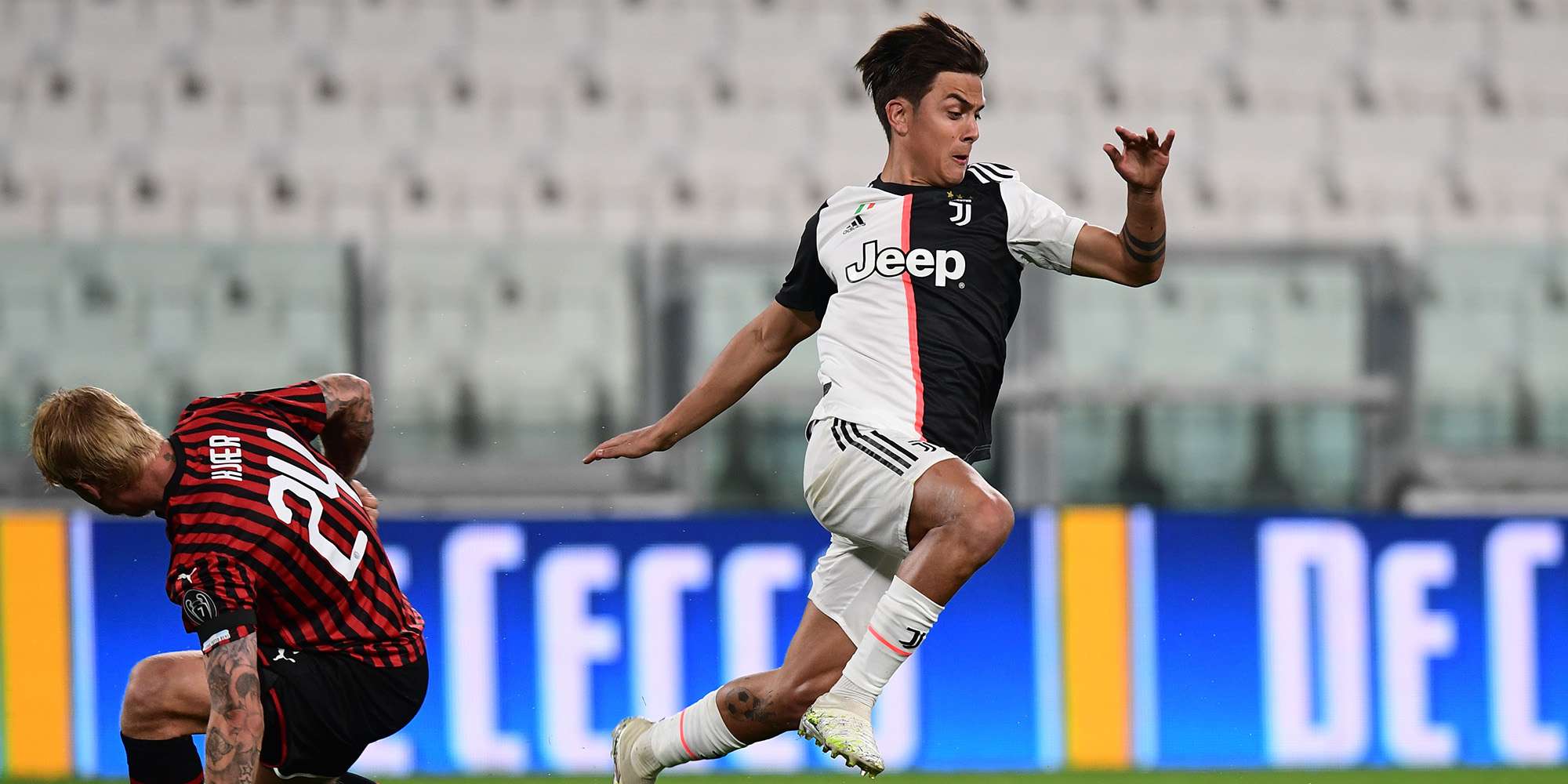 Paulo Dybala Simon Kjaer Juventus Milan