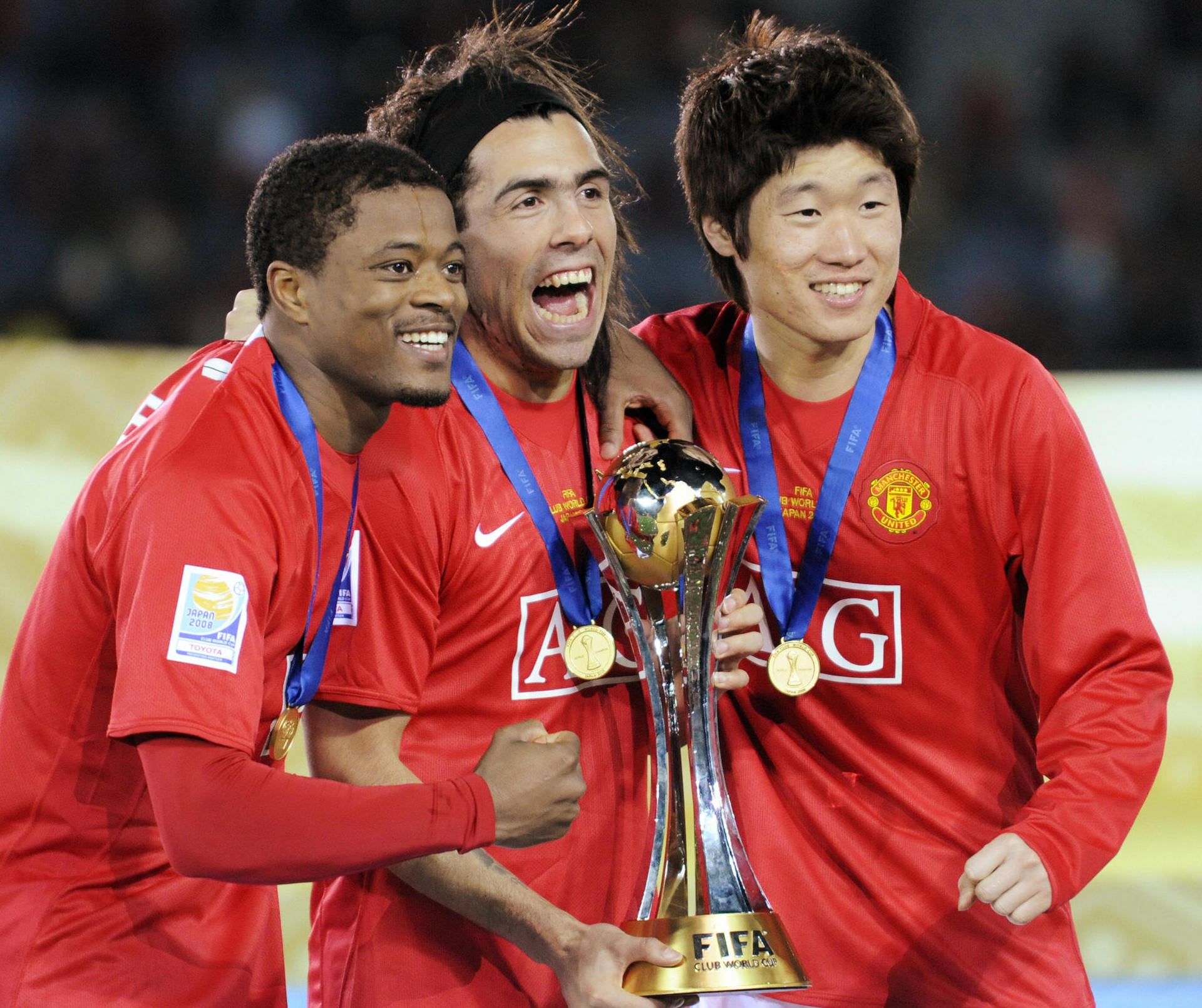 Patrice Evra, Carlos Tevez, Park Ji-Sung
