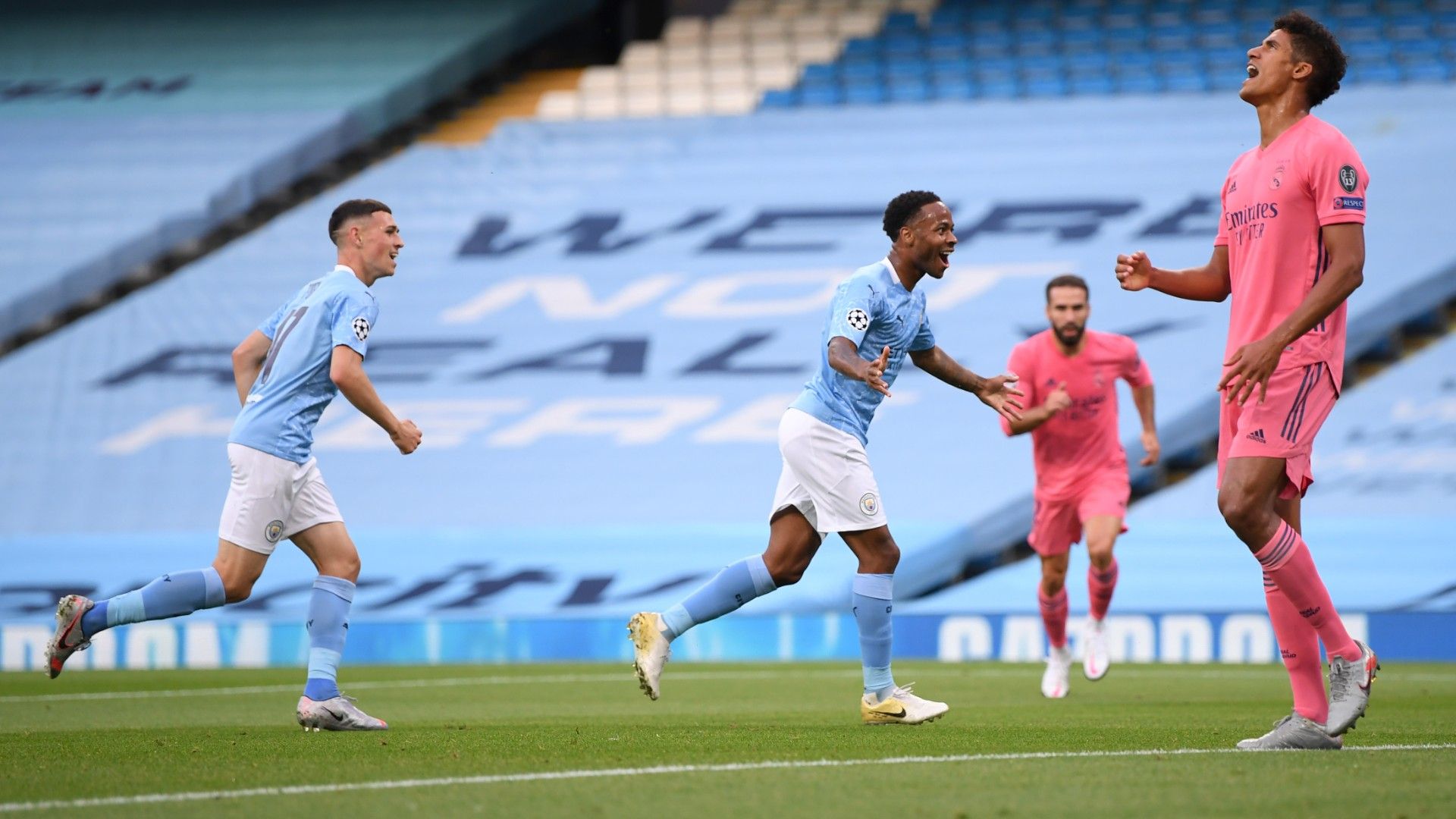 070820 Manchester City Real Madrid Gol Sterling Foden