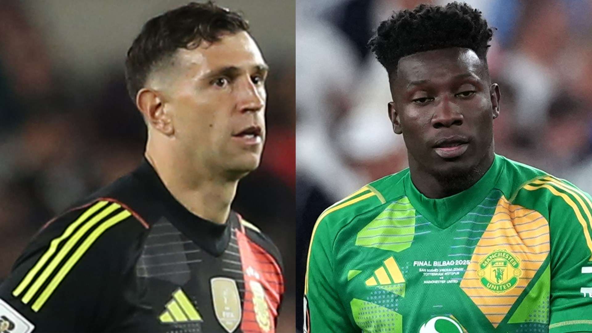 GOAL%20-%20Multiple%20Images%20-%202%20Split%20-%20Facebook%20-%202025-06-29T203220.441 Man Utd see Emi Martinez as a 'huge upgrade' on Andre Onana & are prepared to 'take whatever they can get' for calamitous Cameroonian in order to make formal move for Aston Villa goalkeeper