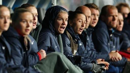 Ada Hegerberg Bench Norway vs Swizerland