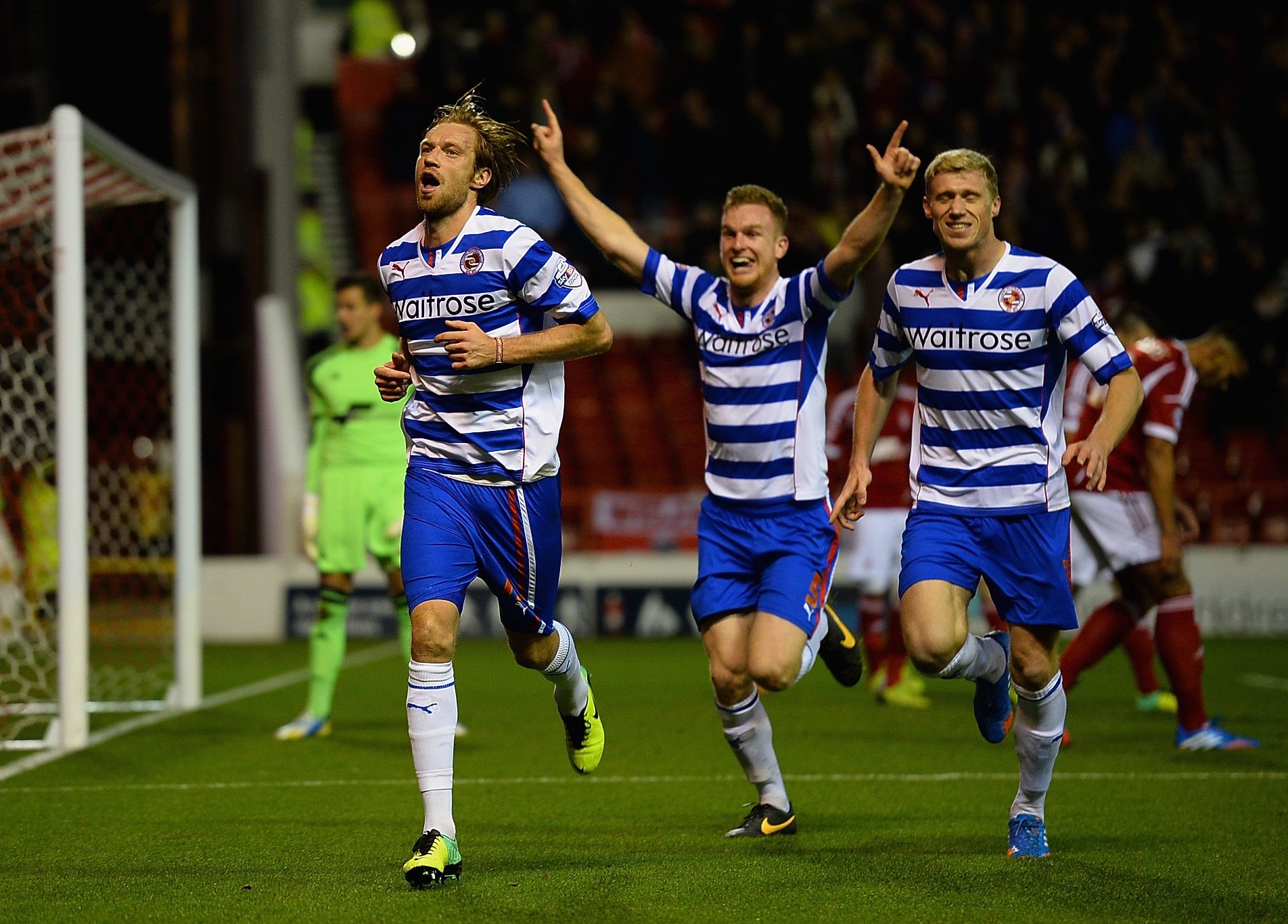 Reading defender Kaspars Gorkss celebrates