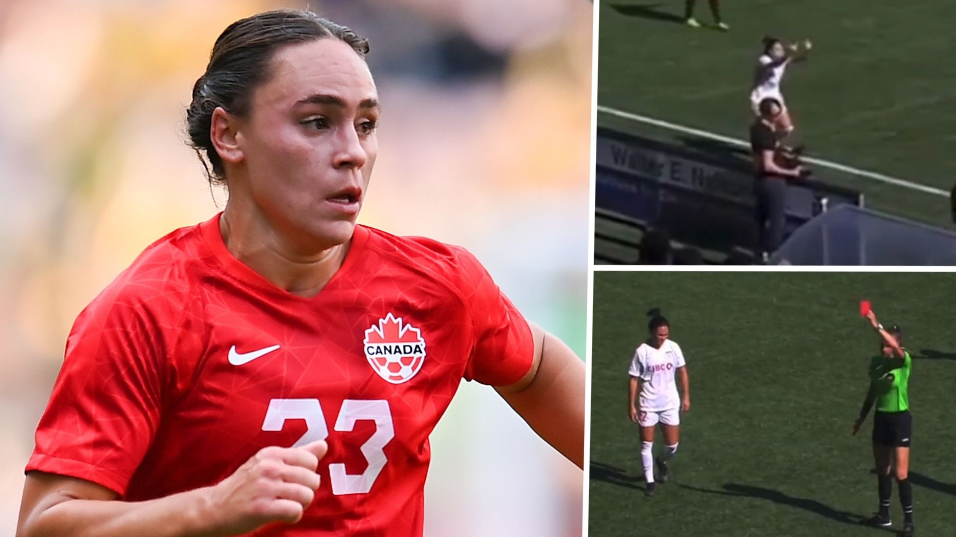 Bianca St Georges Chicago Red Stars red card 2022